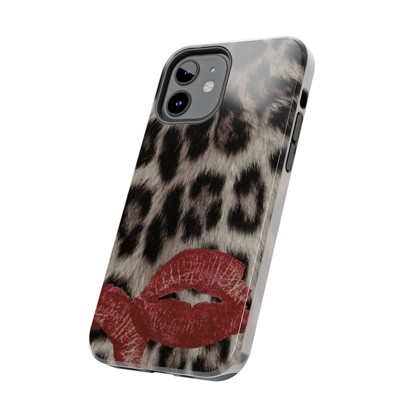 Wild Kiss Leopard Print Phone Case - Tough, Stylish Protection for Trendsetters