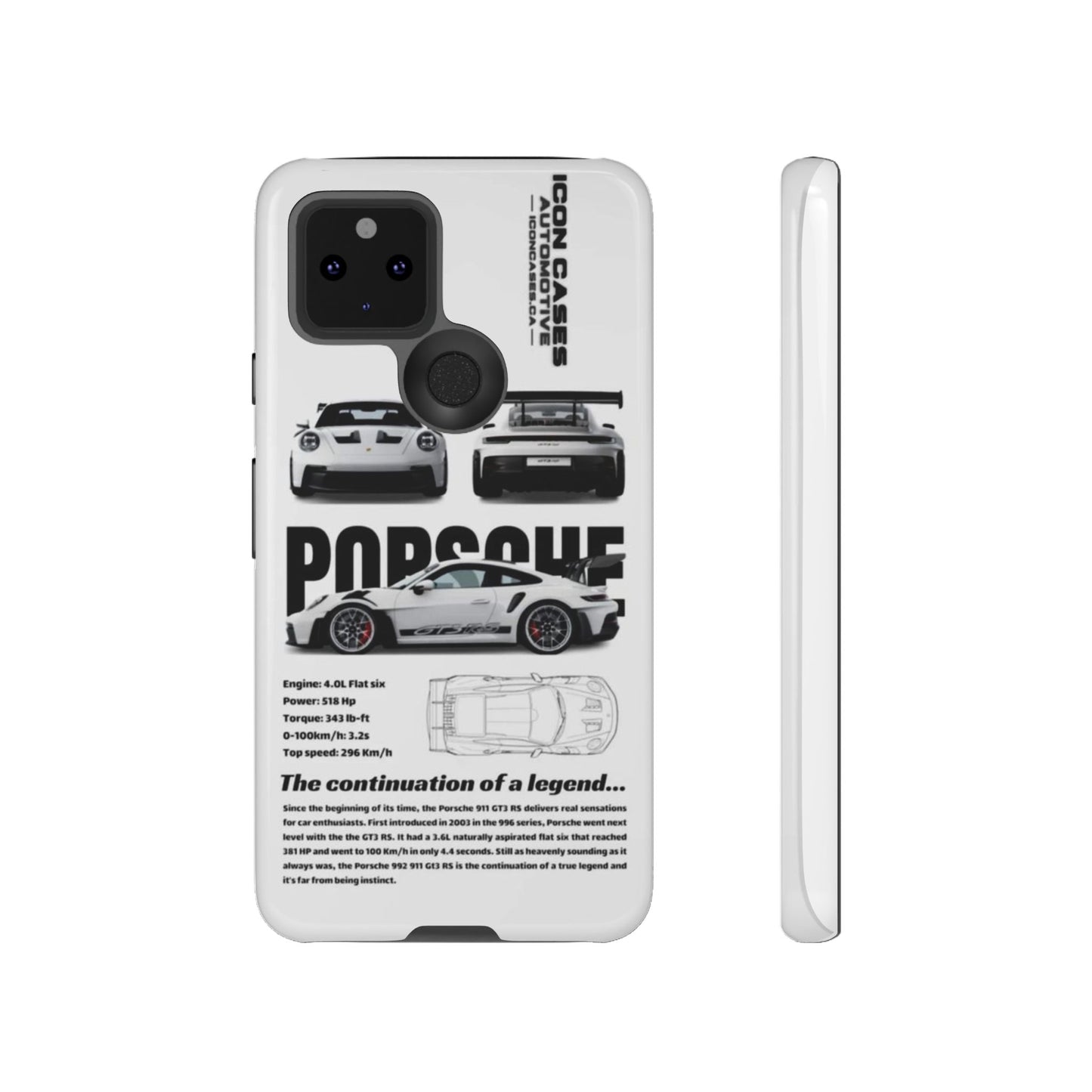 Porsche Phone Case, Tough Car Lover's Gift, Racing Enthusiast Accessory, Durable Auto Merchandise, Birthday Gift for Him