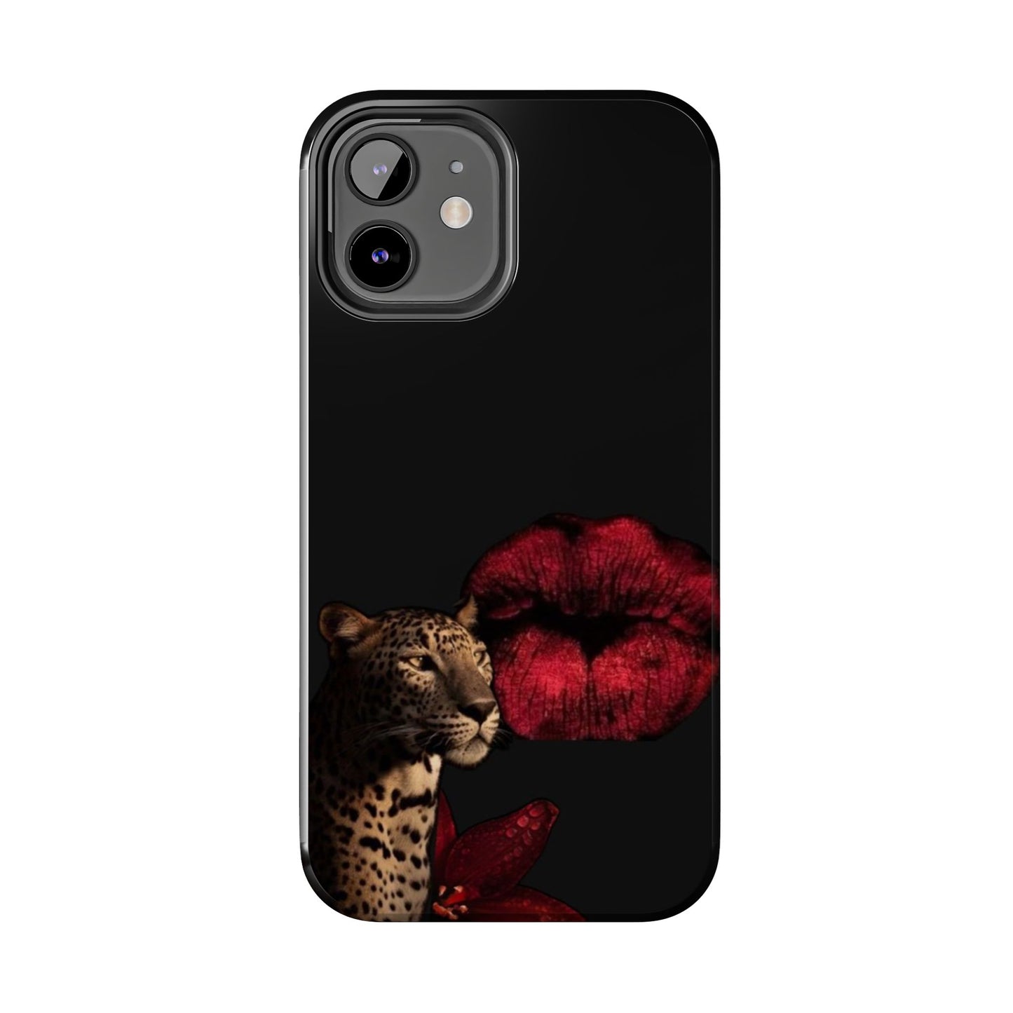 Wild Kiss Tough Phone Case - Stylish Leopard Design for Animal Lovers