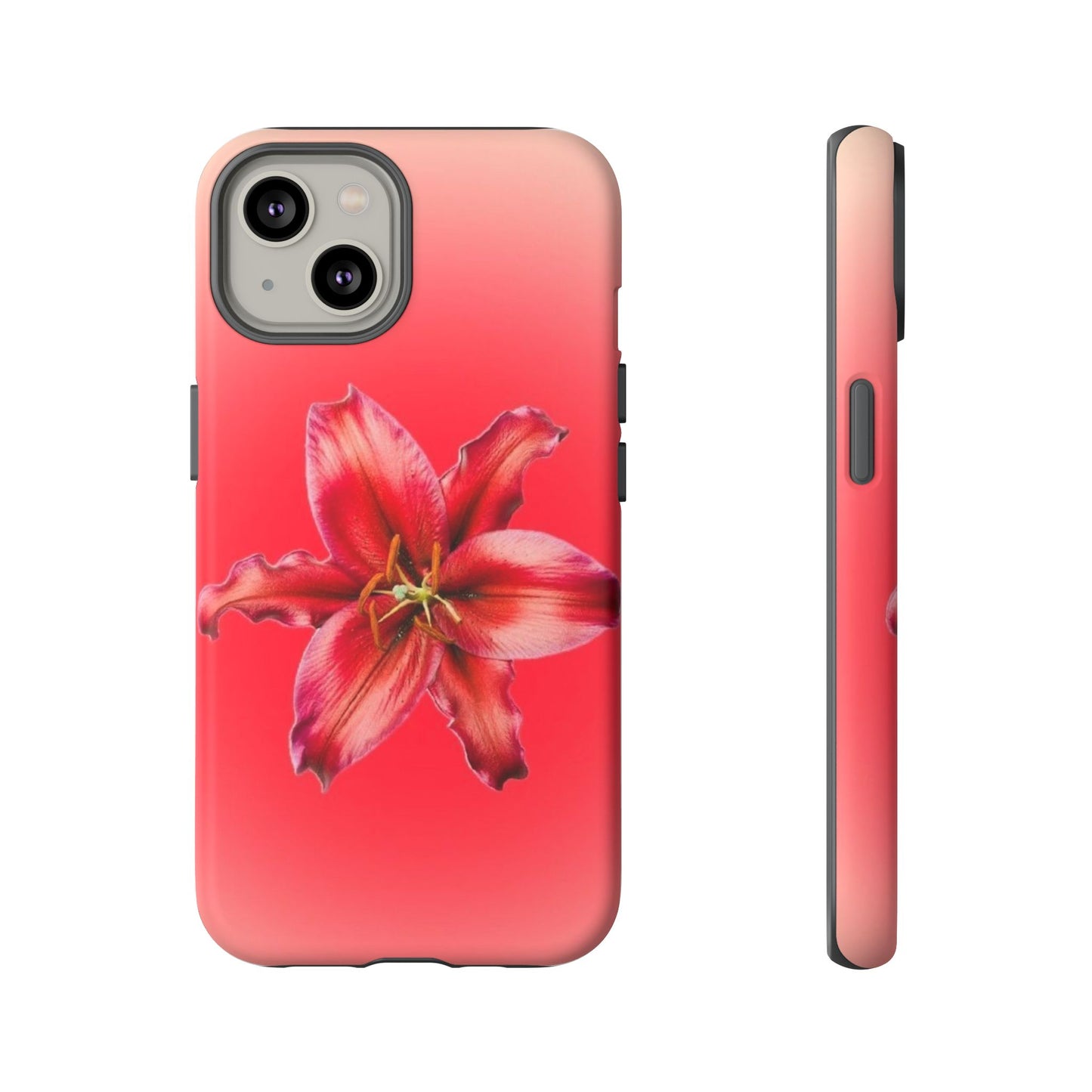Phone Case - Vibrant Red Lily Glossy & Matte Tough Case
