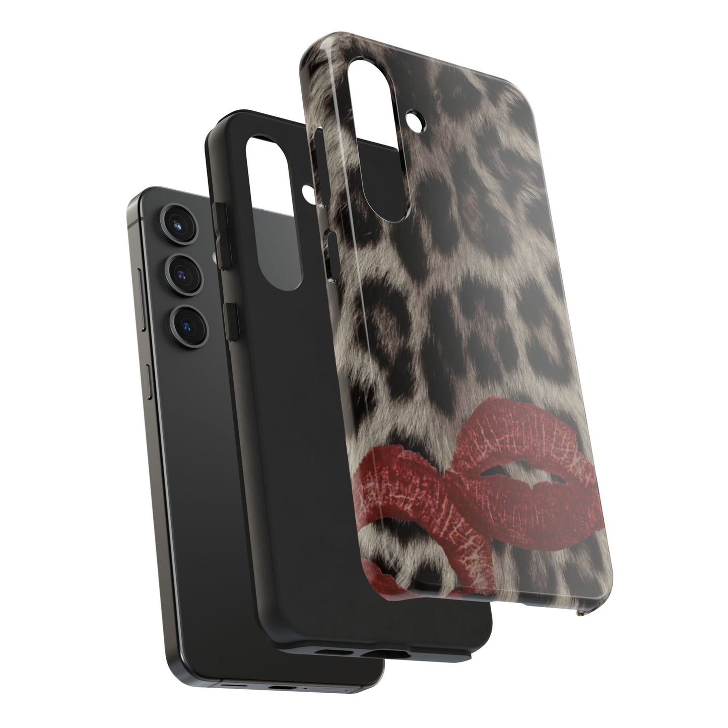 Wild Kiss Leopard Print Phone Case - Tough, Stylish Protection for Trendsetters