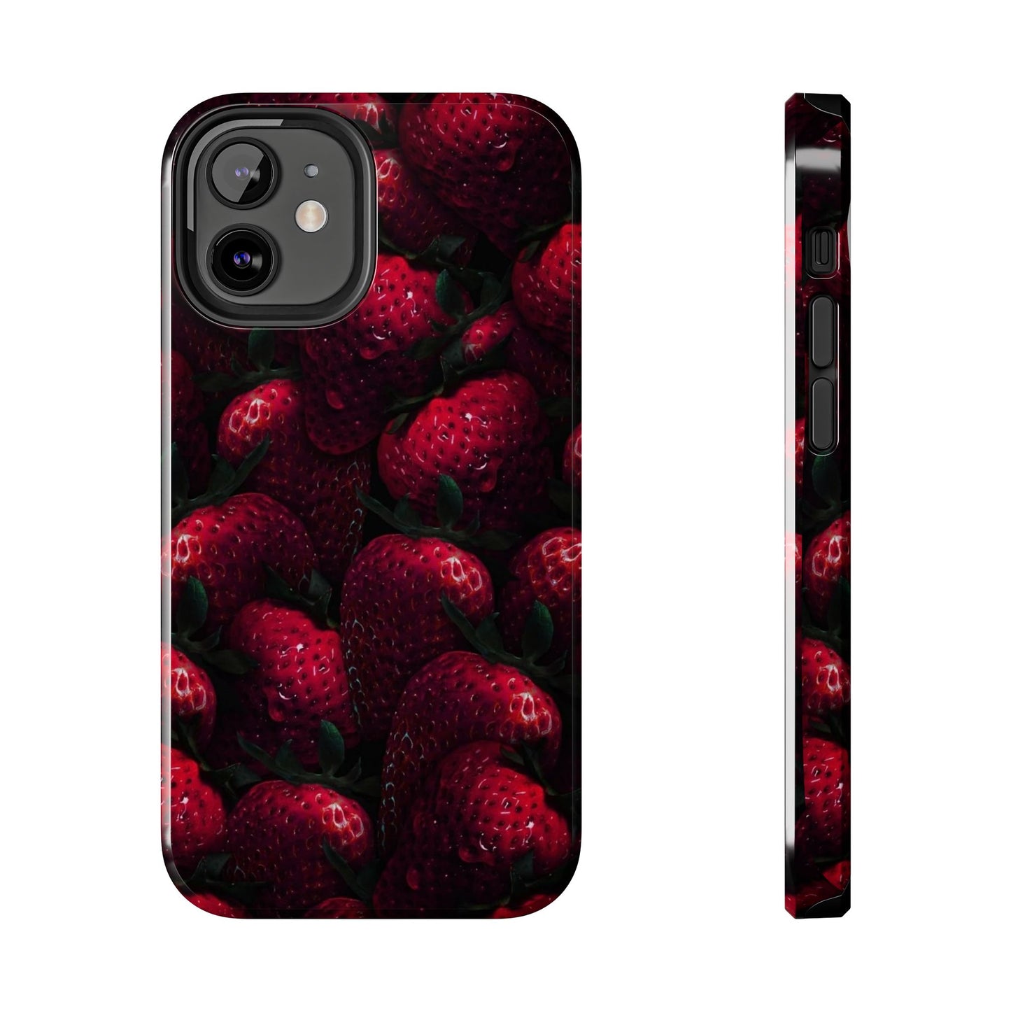 Berry Burst Tough Phone Case - Durable Protection with Strawberry Design
