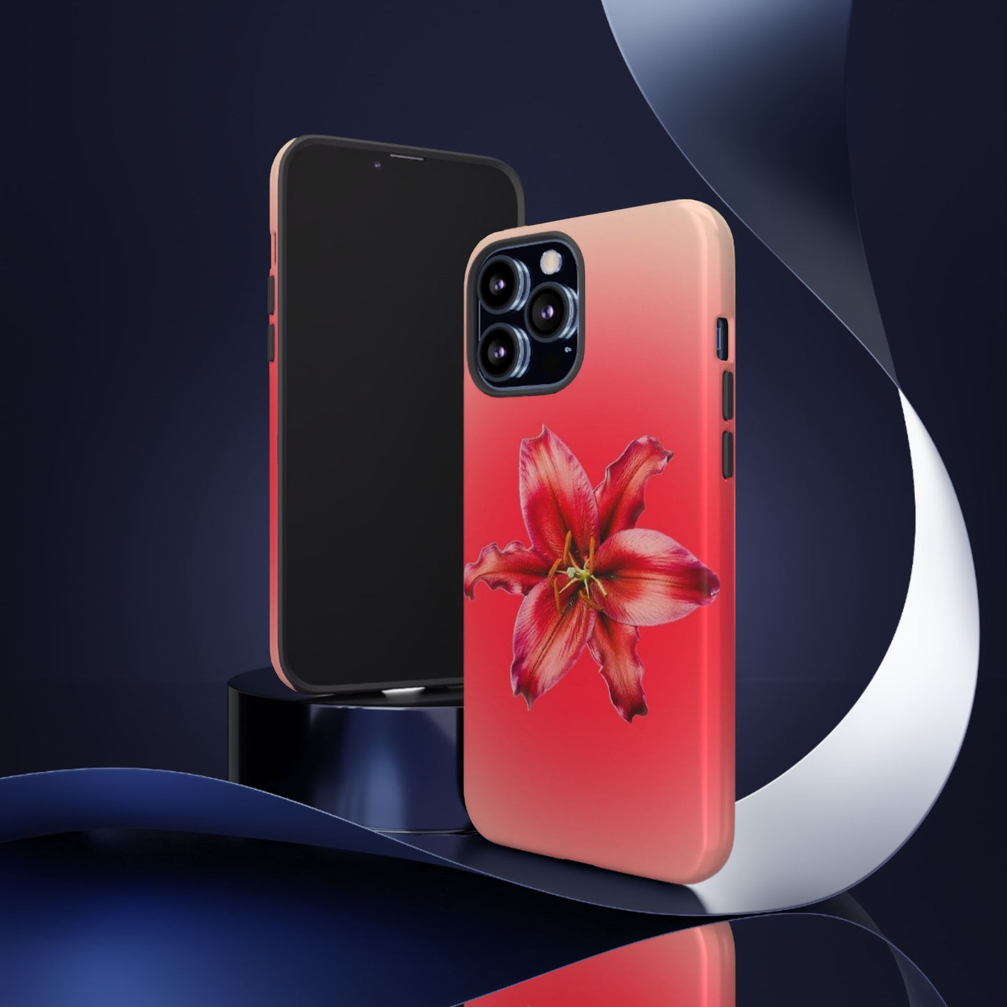 Phone Case - Vibrant Red Lily Glossy & Matte Tough Case
