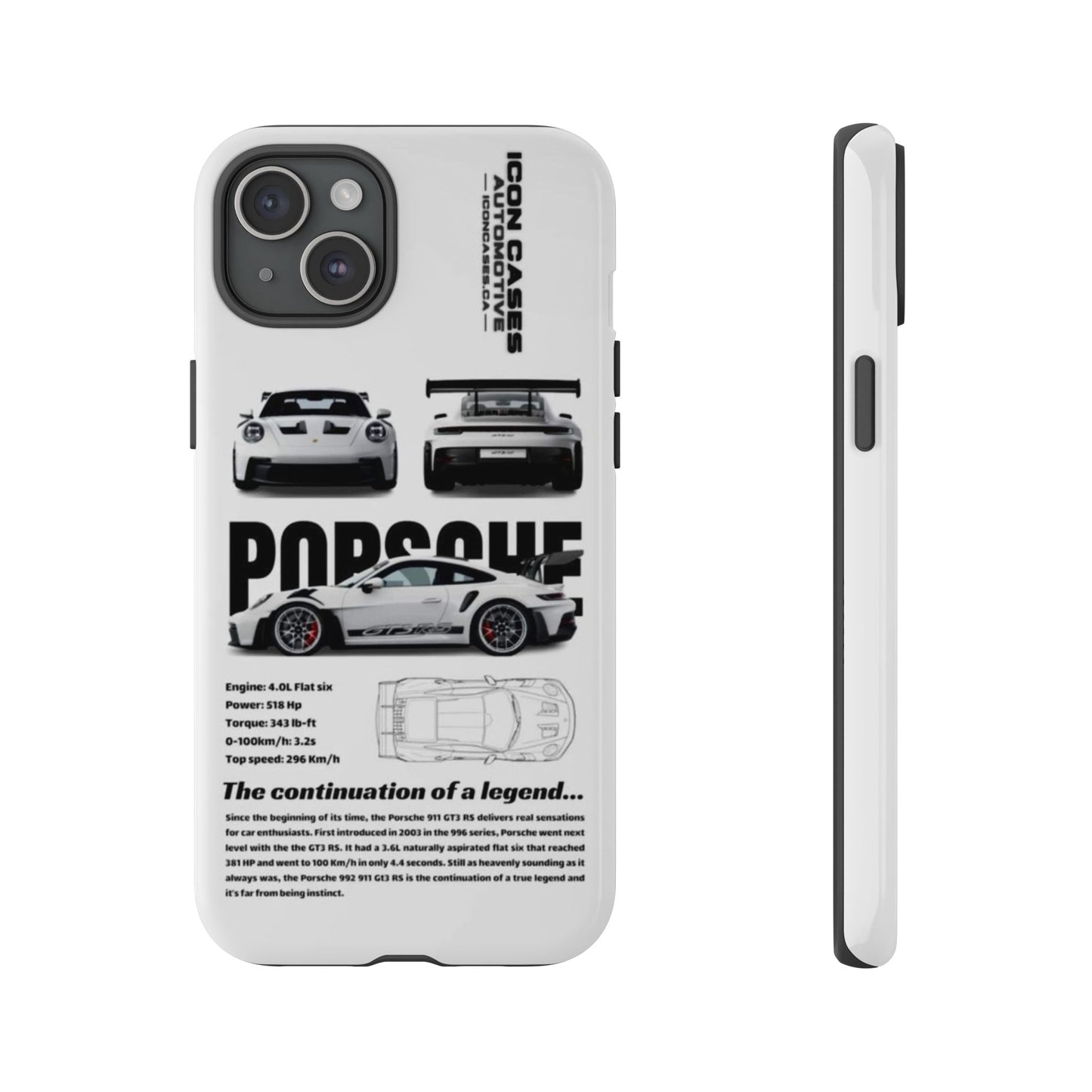 Porsche Phone Case, Tough Car Lover's Gift, Racing Enthusiast Accessory, Durable Auto Merchandise, Birthday Gift for Him