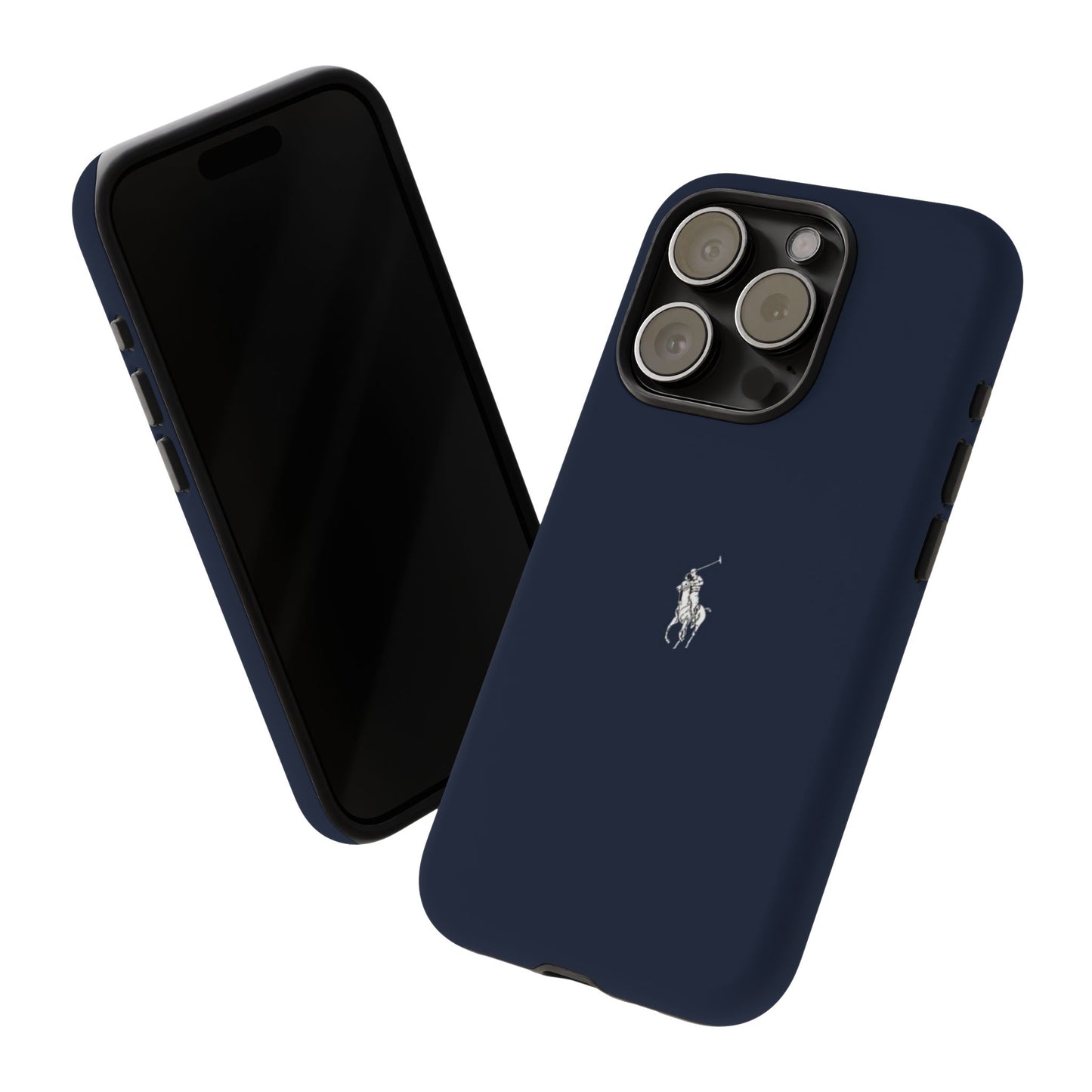 Navy Polo Logo Tough Phone Case — Slim Protective iPhone Cover