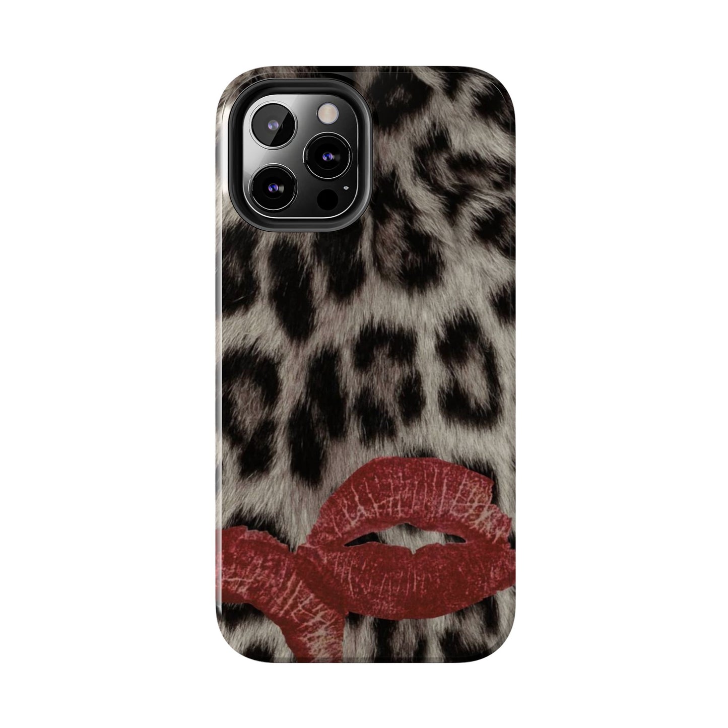 Wild Kiss Leopard Print Phone Case - Tough, Stylish Protection for Trendsetters