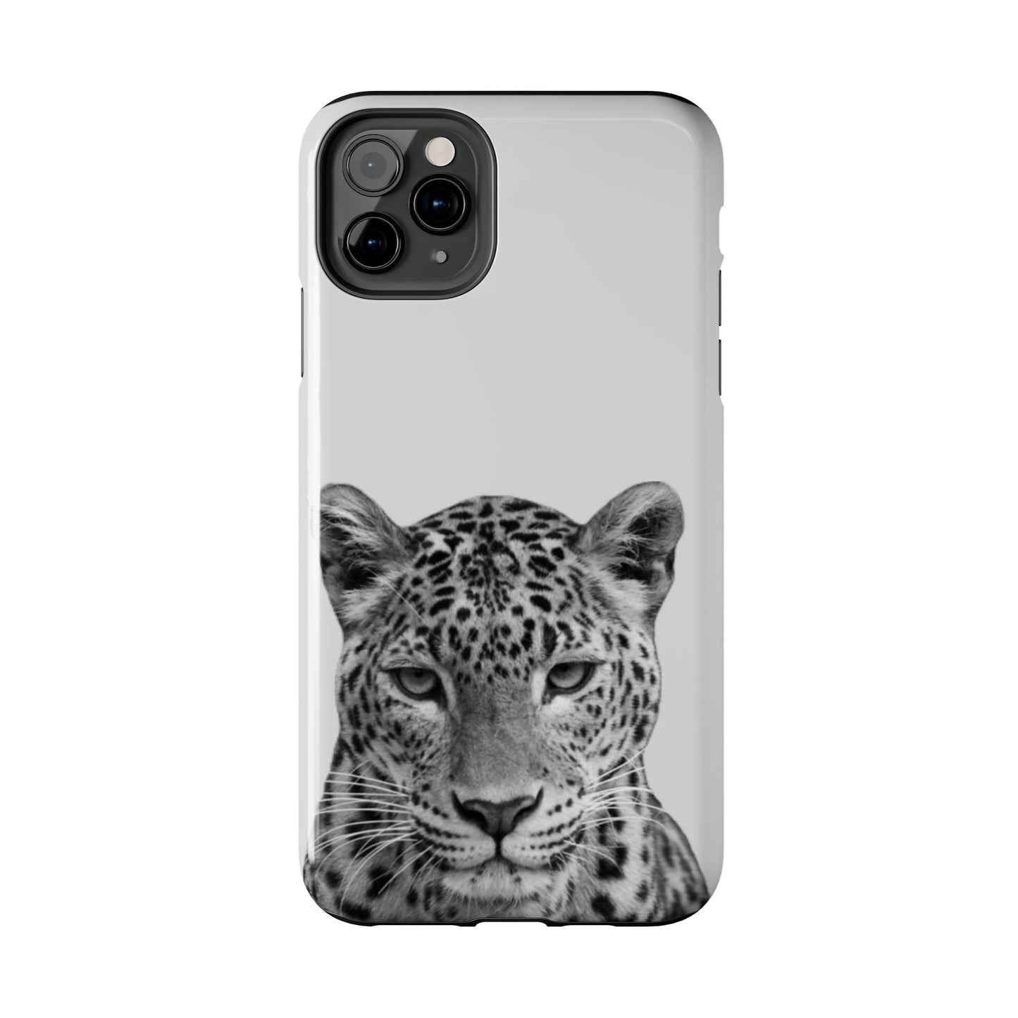Stylish Tough Phone Case with Majestic Leopard Design