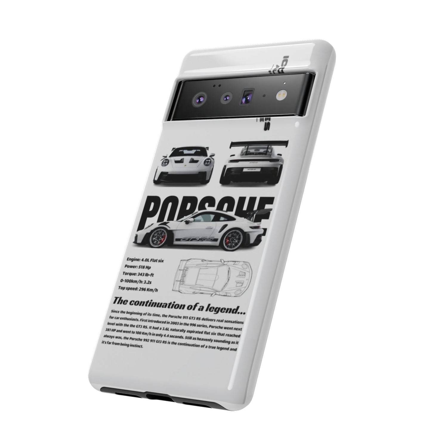 Porsche Phone Case, Tough Car Lover's Gift, Racing Enthusiast Accessory, Durable Auto Merchandise, Birthday Gift for Him