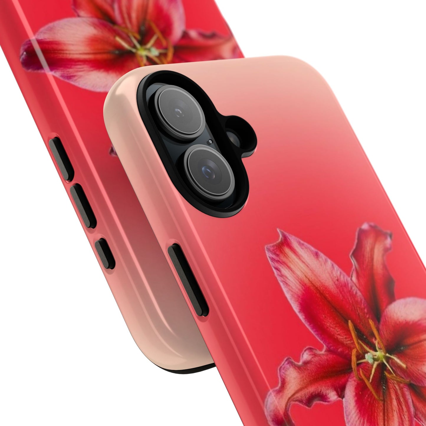 Phone Case - Vibrant Red Lily Glossy & Matte Tough Case