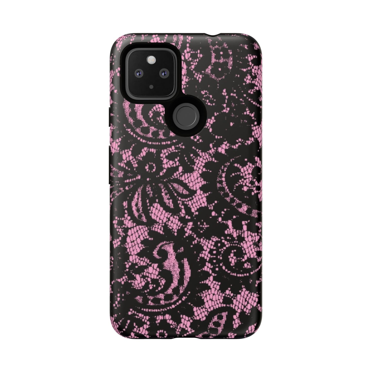 Phone Case — Pink Lace Floral Tough Protective Case