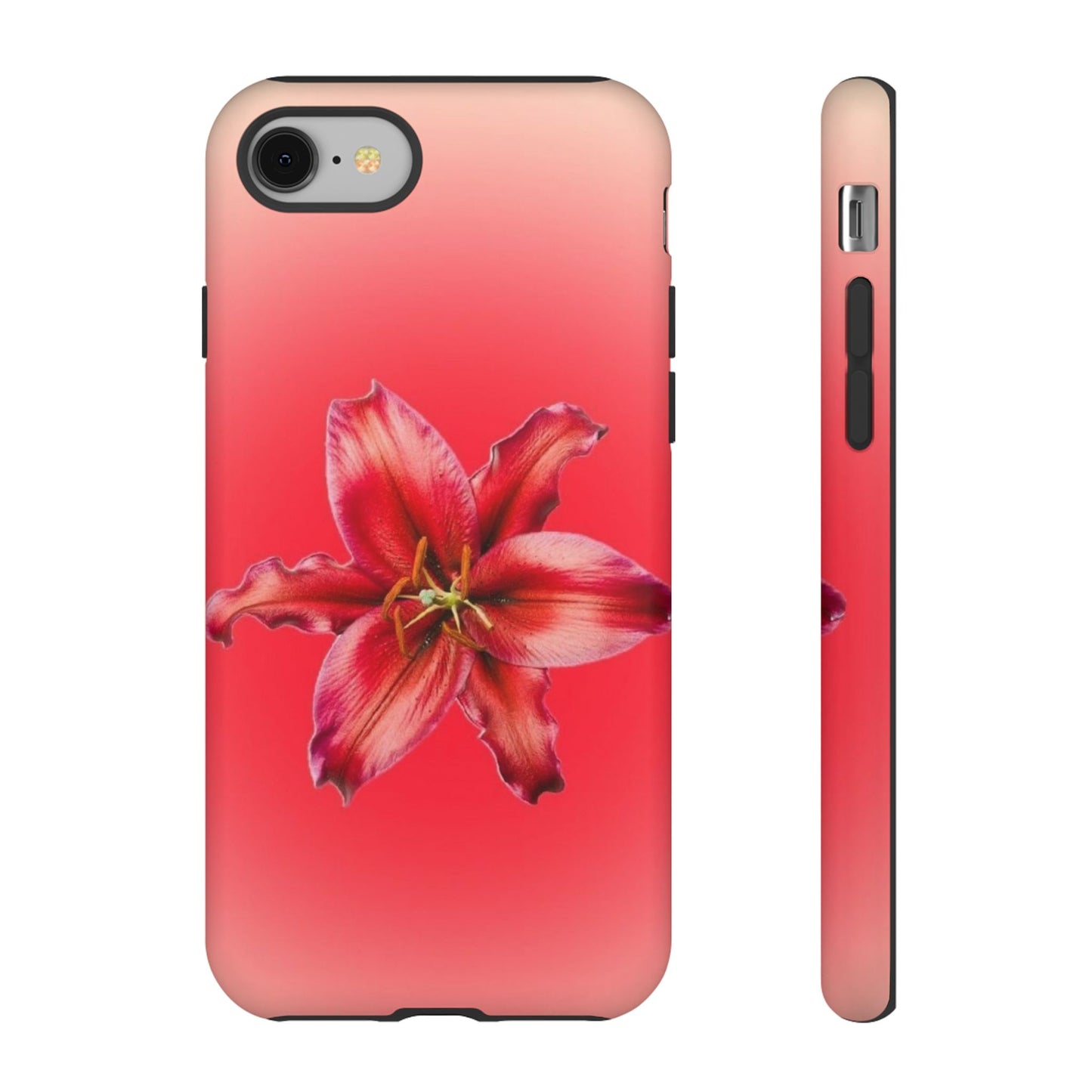 Phone Case - Vibrant Red Lily Glossy & Matte Tough Case