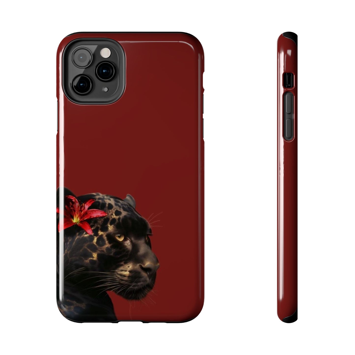 Wild Elegance Tough Phone Case with Panther Design