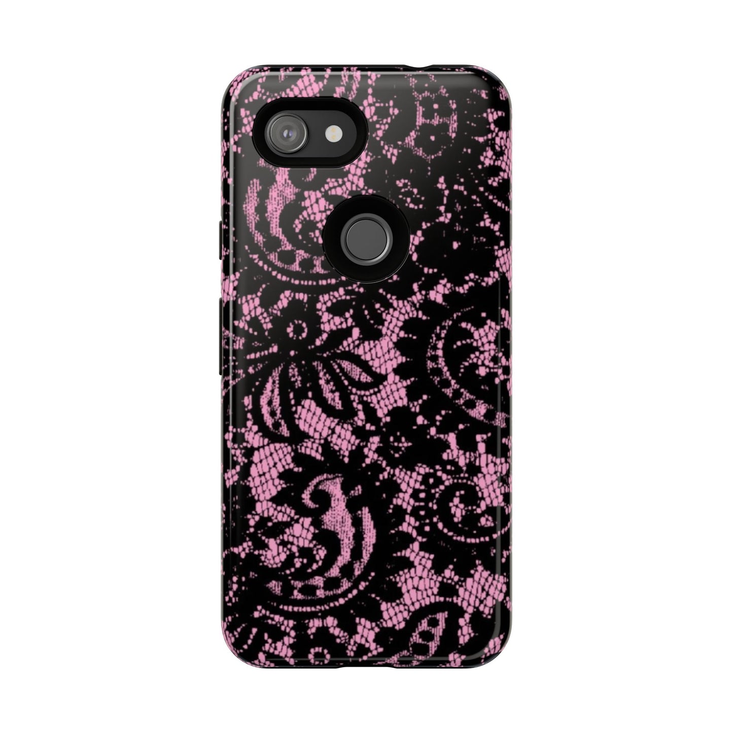 Phone Case — Pink Lace Floral Tough Protective Case