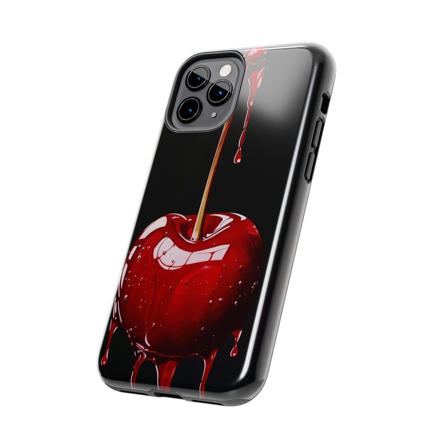 Dripping Cherry Tough Phone Case - Stylish Protection for Your Device