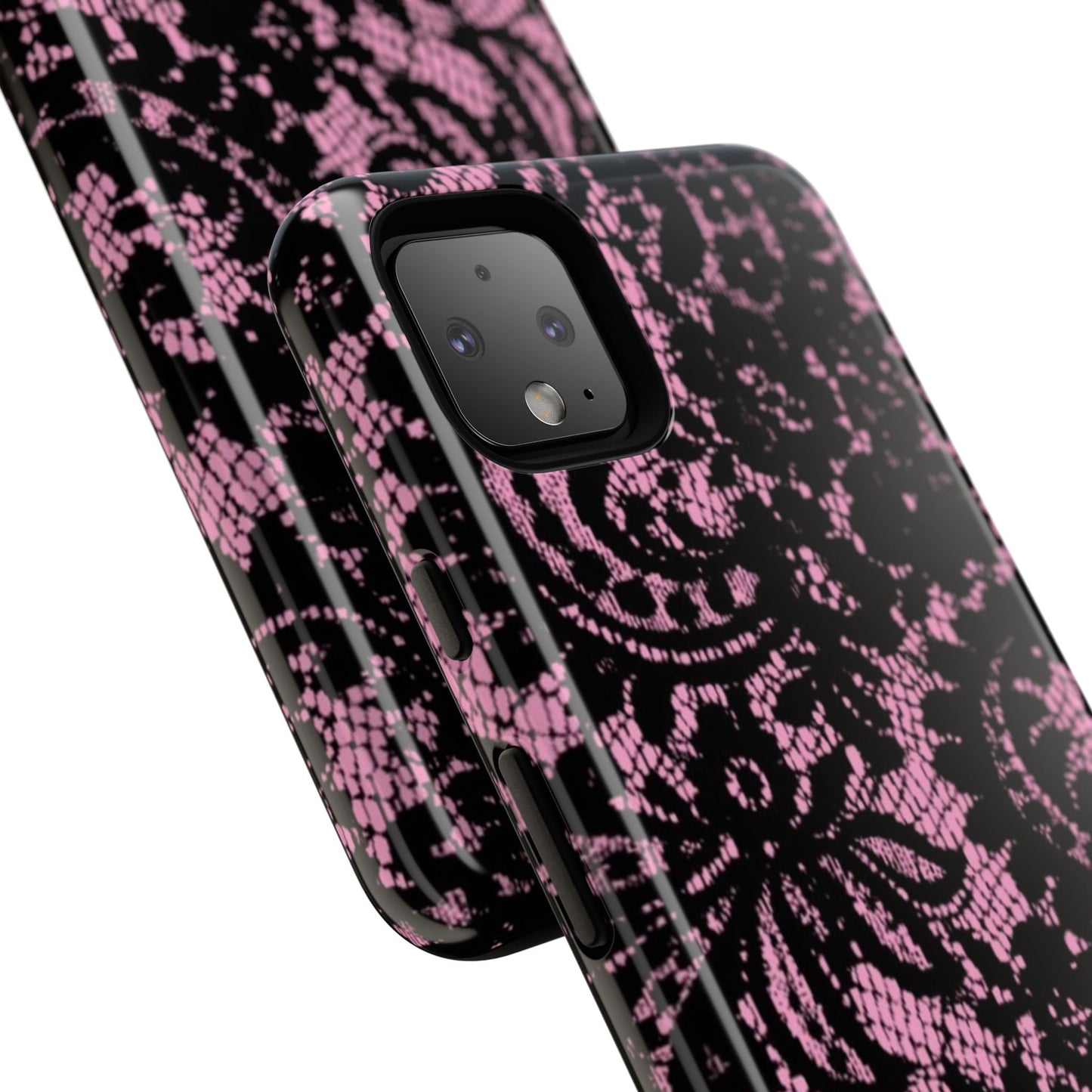 Phone Case — Pink Lace Floral Tough Protective Case