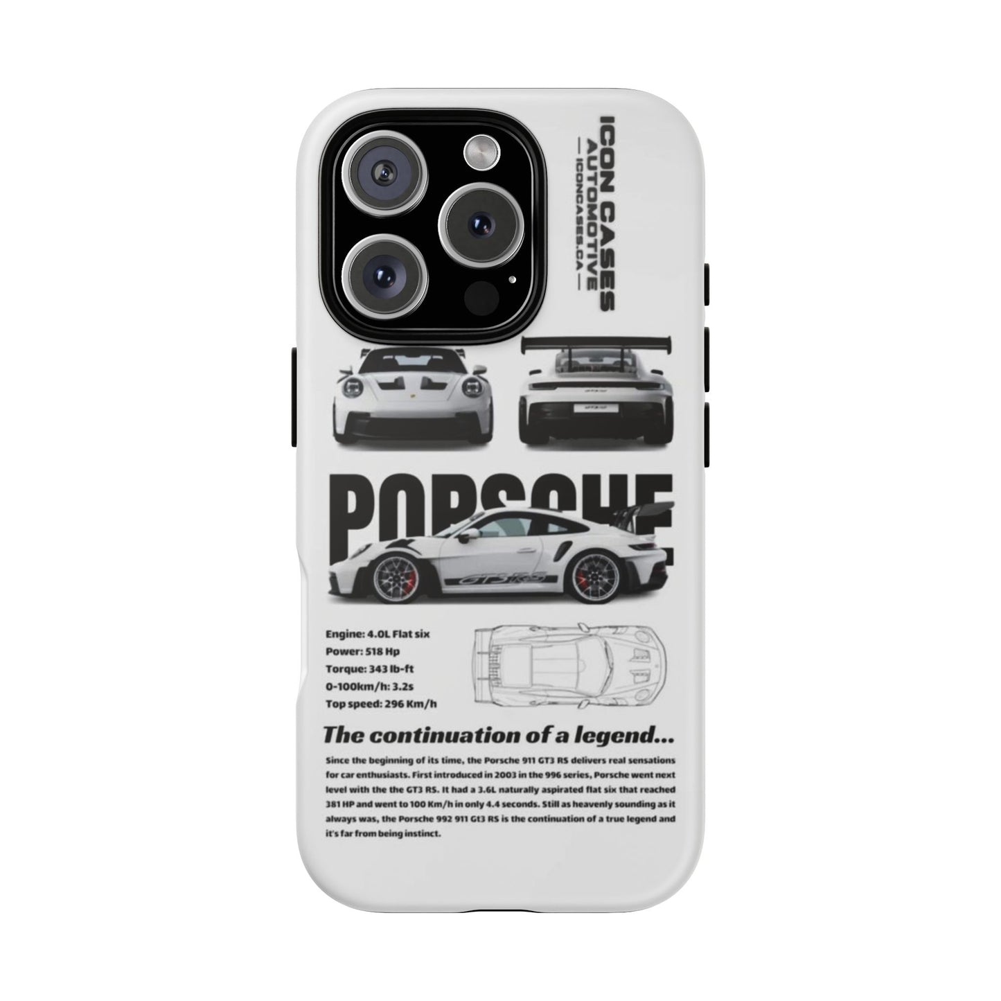 Porsche Phone Case, Tough Car Lover's Gift, Racing Enthusiast Accessory, Durable Auto Merchandise, Birthday Gift for Him