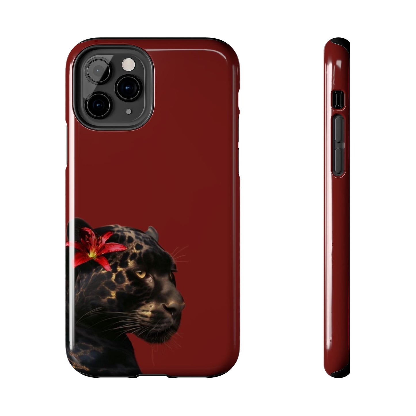 Wild Elegance Tough Phone Case with Panther Design