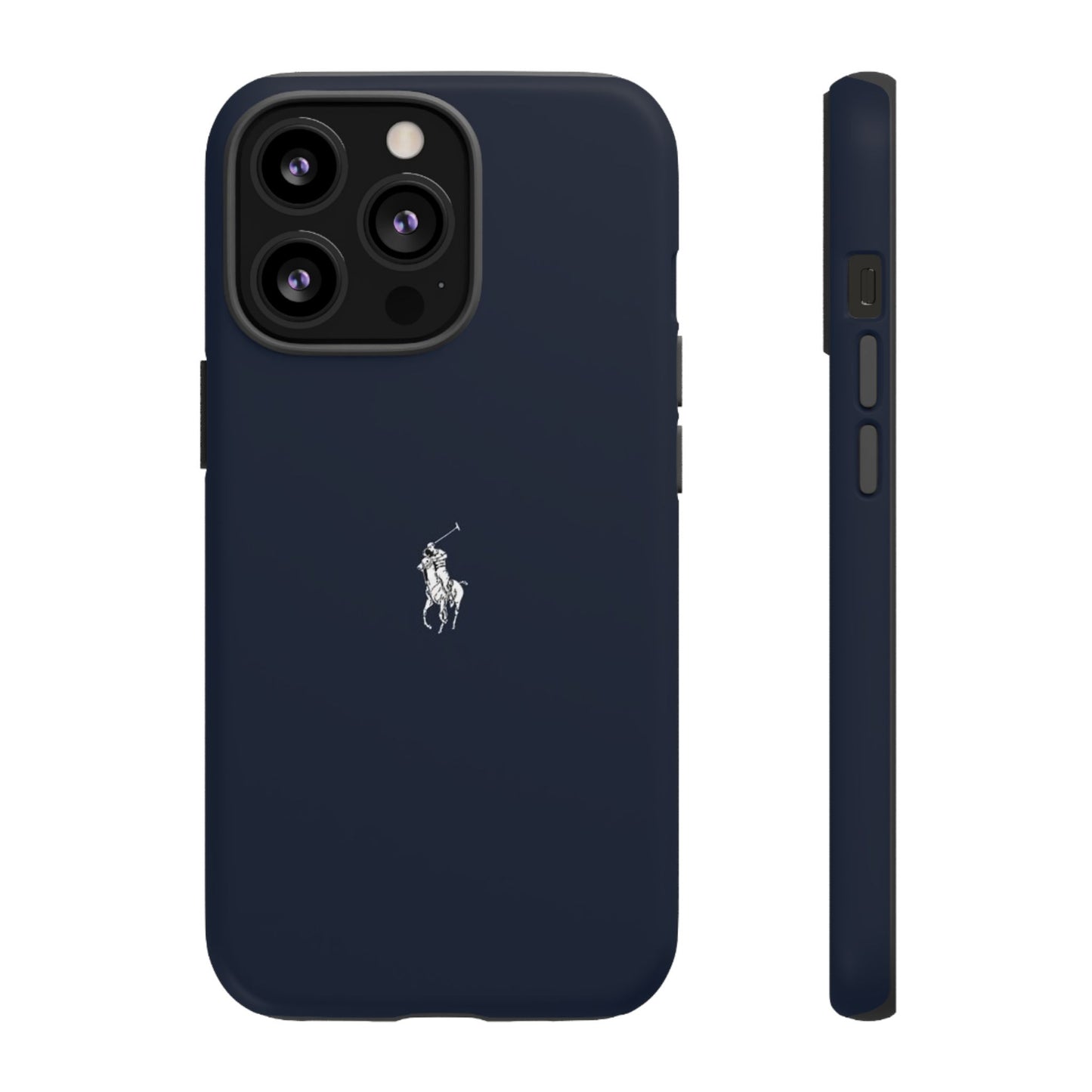 Navy Polo Logo Tough Phone Case — Slim Protective iPhone Cover