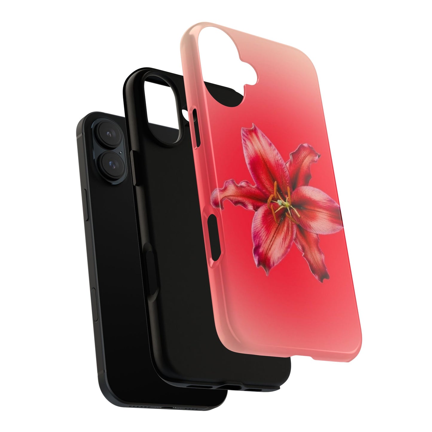 Phone Case - Vibrant Red Lily Glossy & Matte Tough Case
