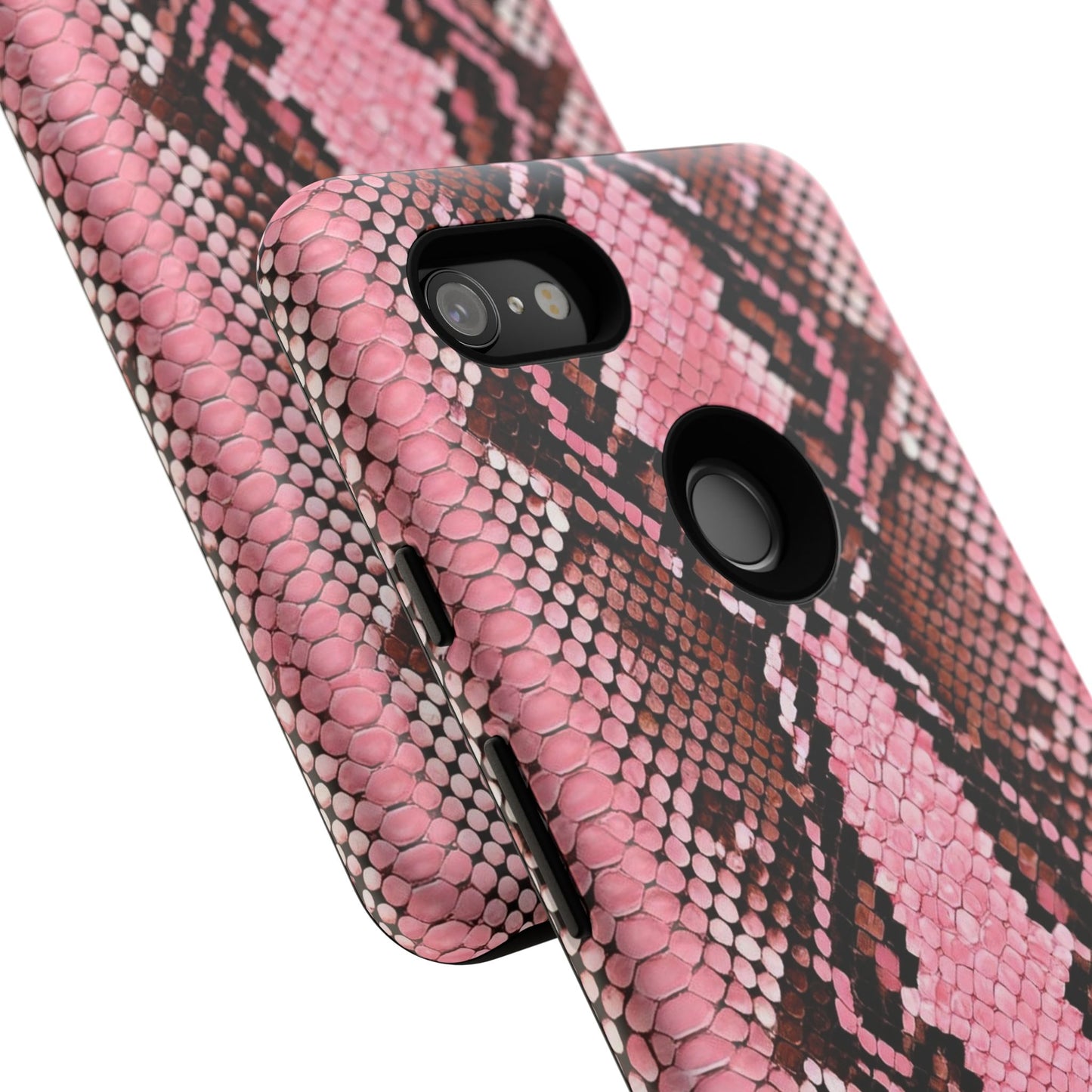 Pink Snake Skin Tough Phone Case — Protective Stylish iPhone Cover