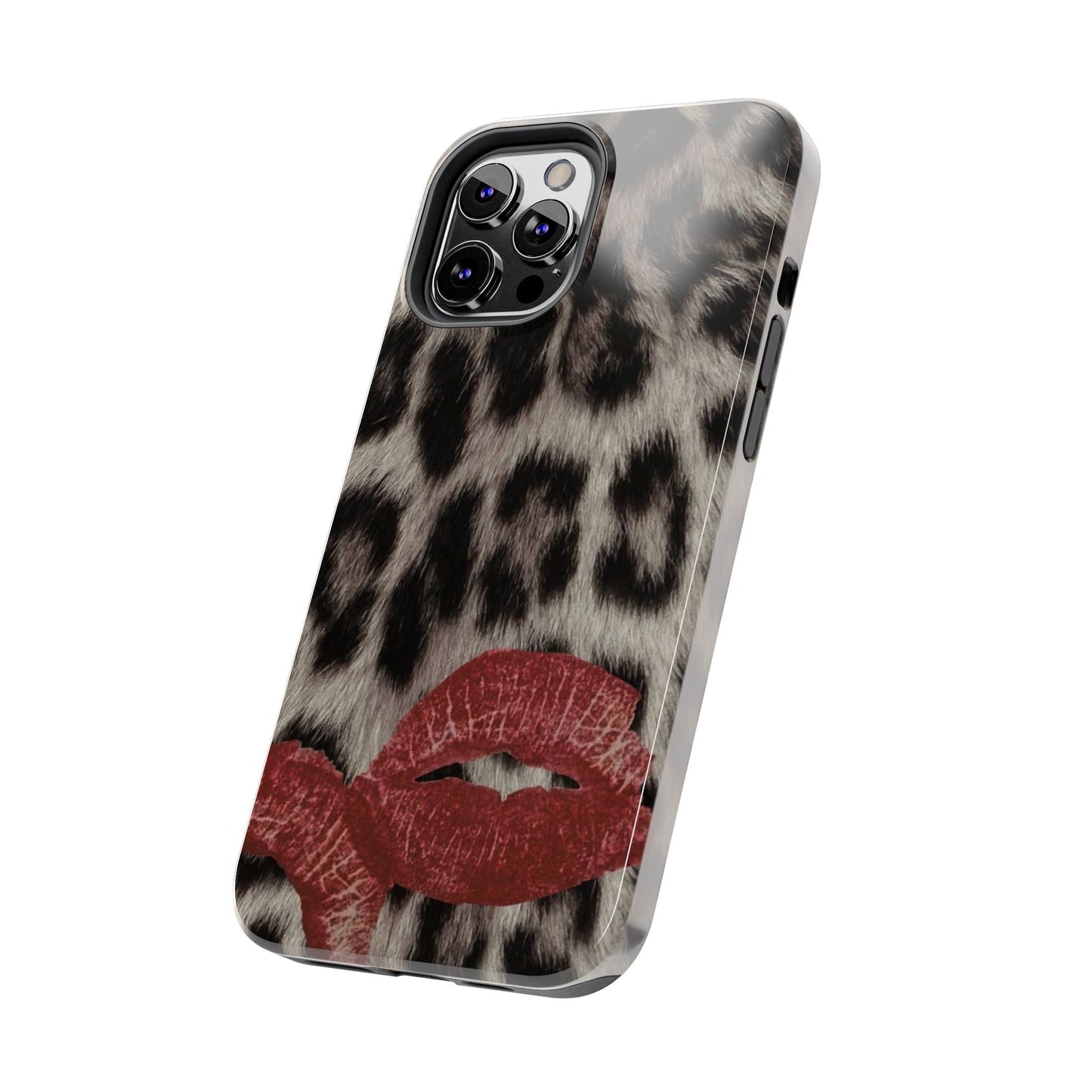 Wild Kiss Leopard Print Phone Case - Tough, Stylish Protection for Trendsetters