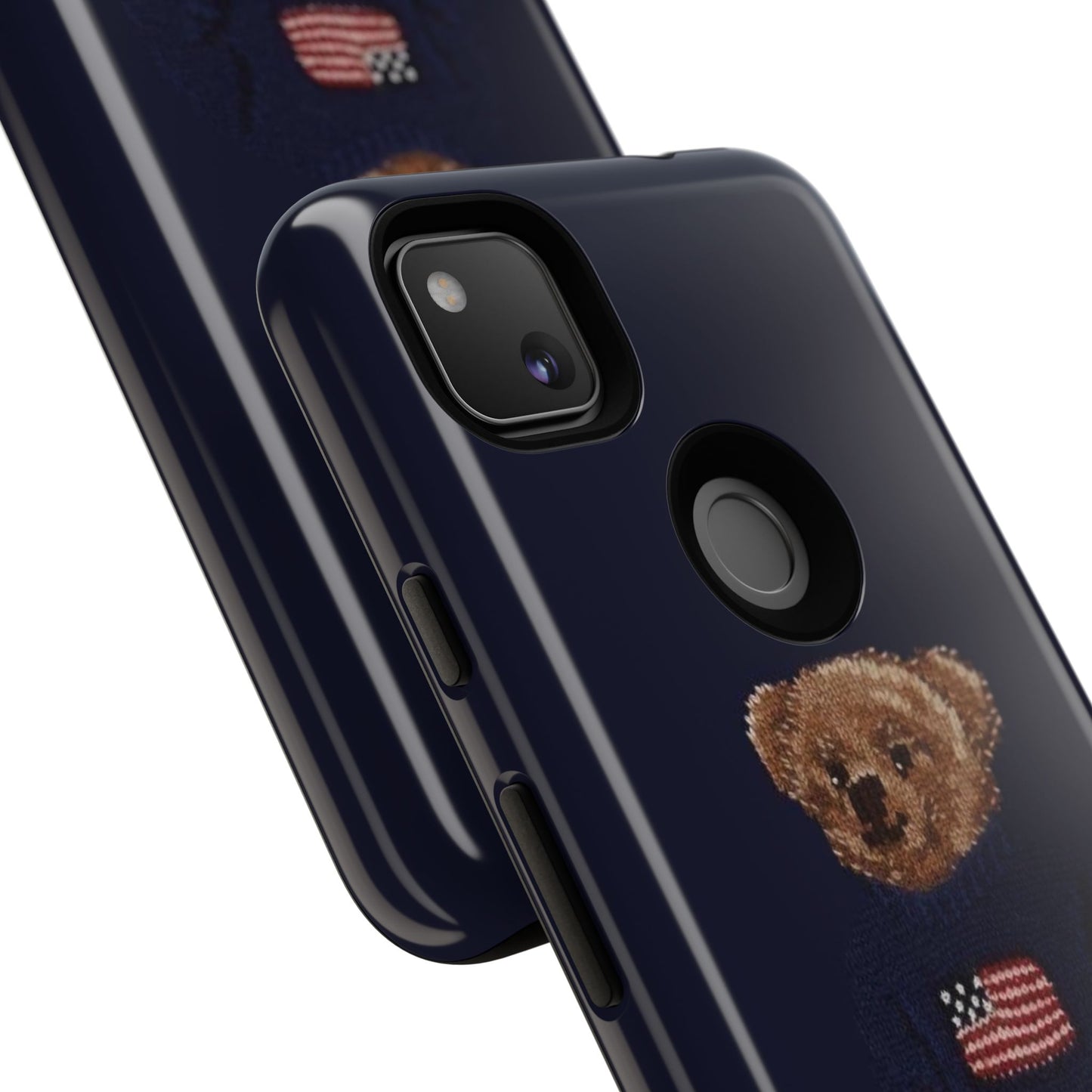 Patriotic Polo Bear Phone Case — Navy Protective Tough Case