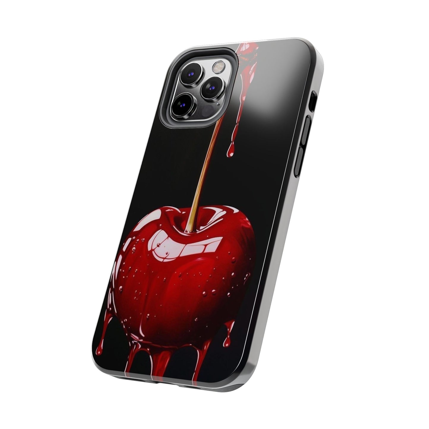 Dripping Cherry Tough Phone Case - Stylish Protection for Your Device