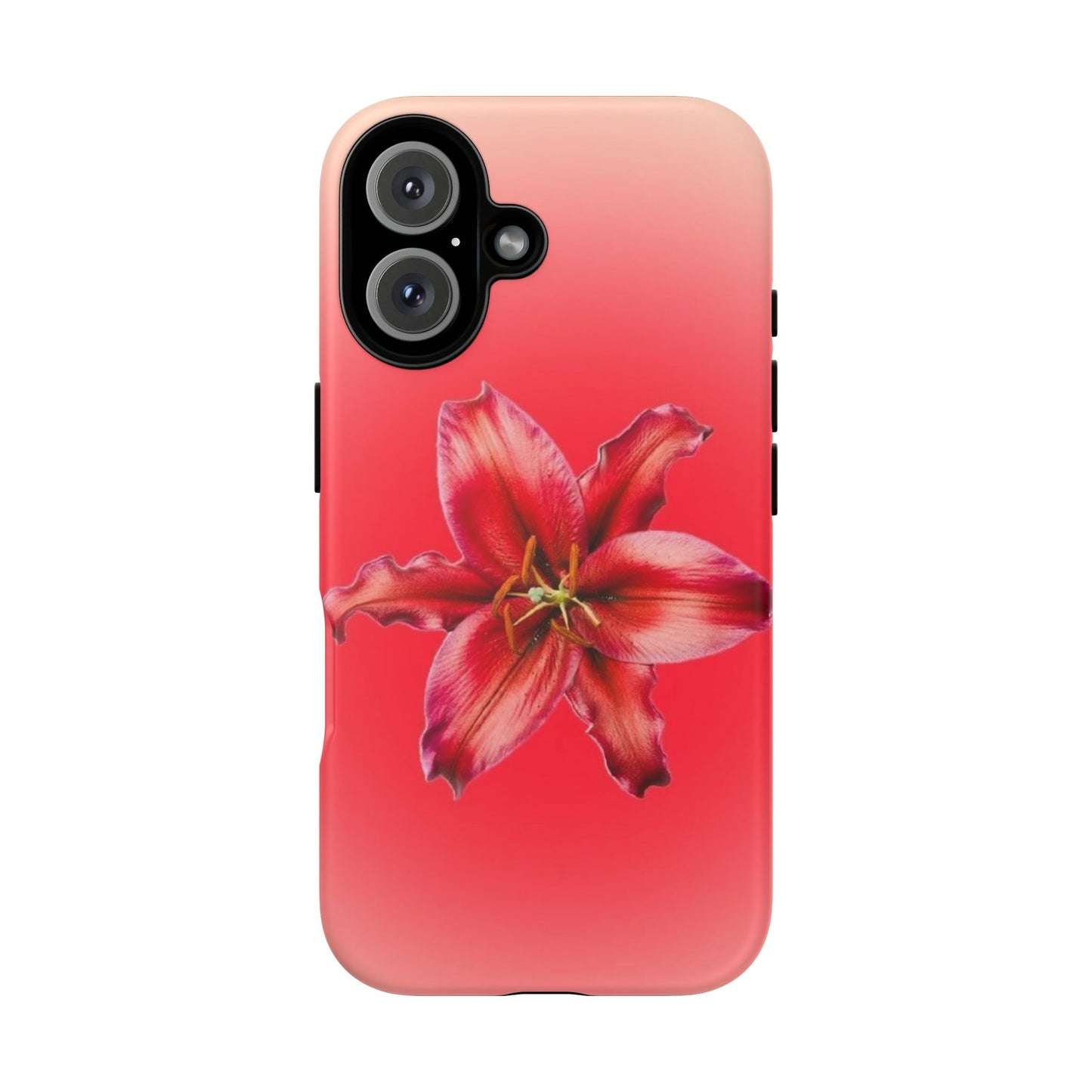 Phone Case - Vibrant Red Lily Glossy & Matte Tough Case