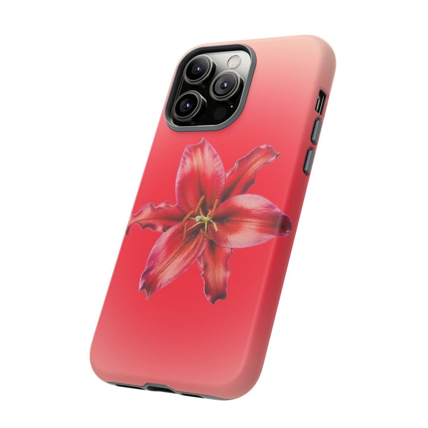 Phone Case - Vibrant Red Lily Glossy & Matte Tough Case