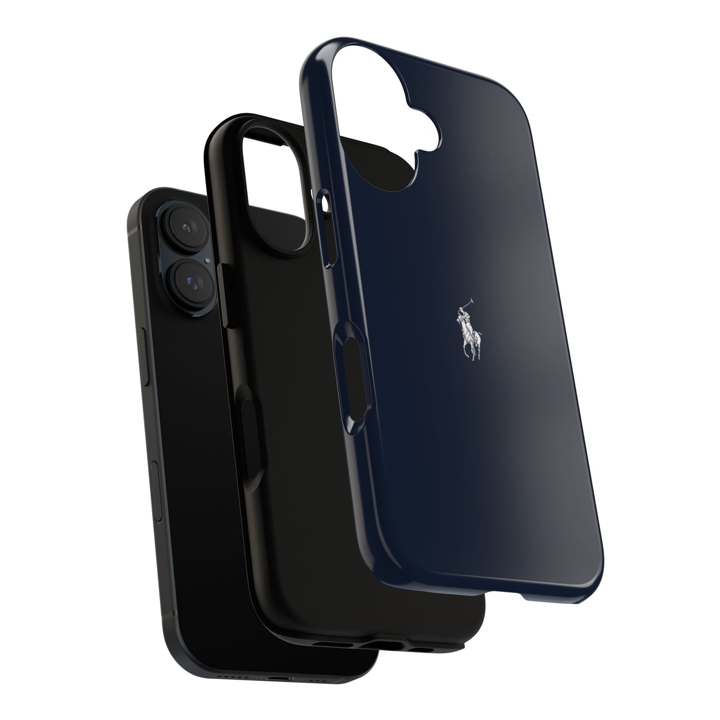 Navy Polo Logo Tough Phone Case — Slim Protective iPhone Cover