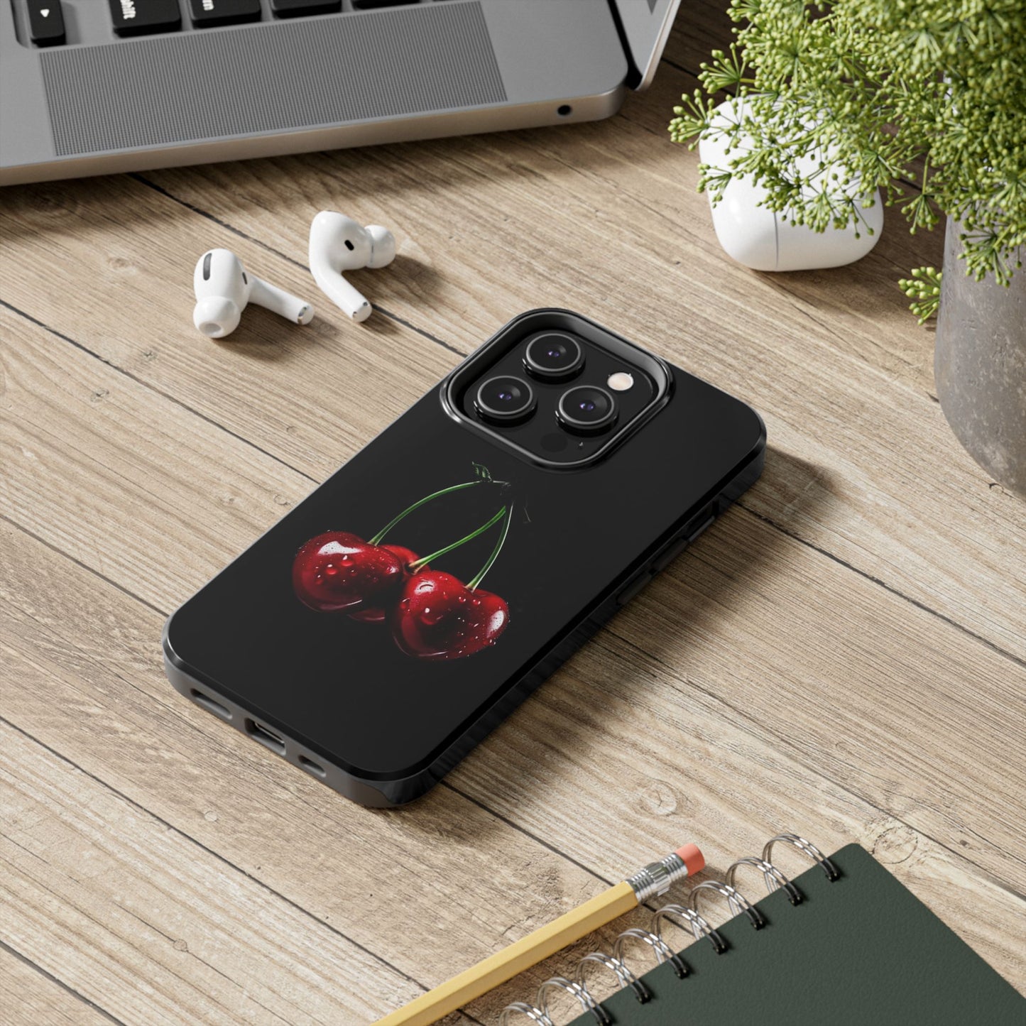 Cherry Splash Tough Phone Case - Durable, Stylish Protection
