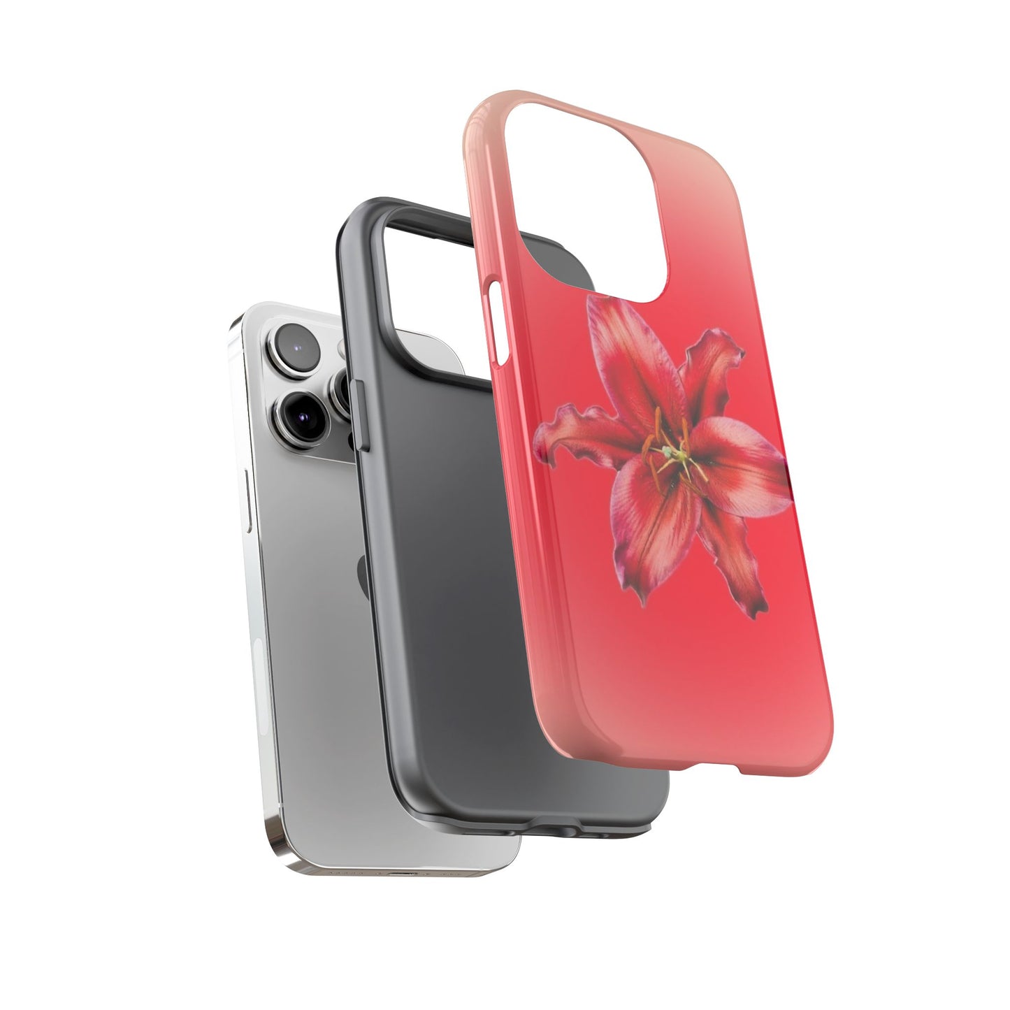 Phone Case - Vibrant Red Lily Glossy & Matte Tough Case