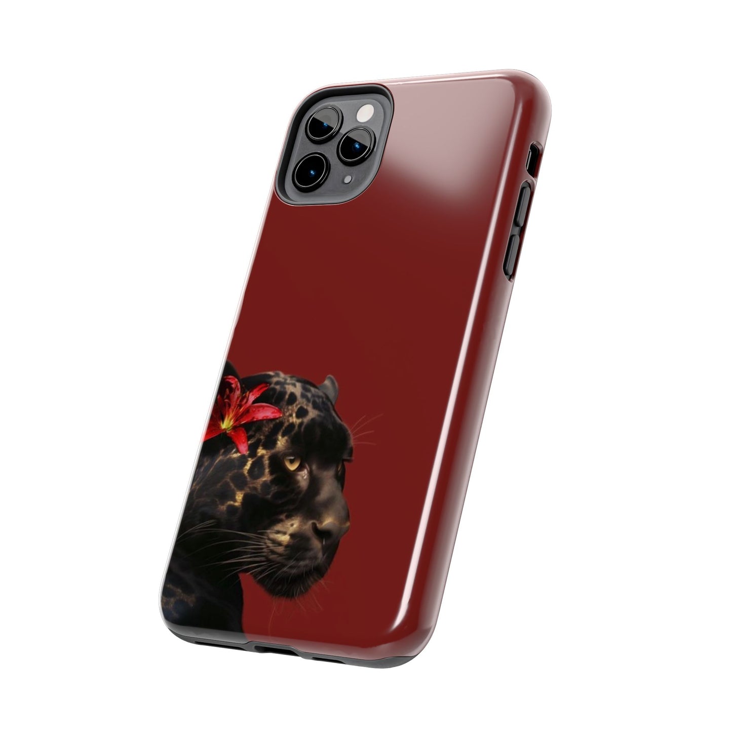 Wild Elegance Tough Phone Case with Panther Design