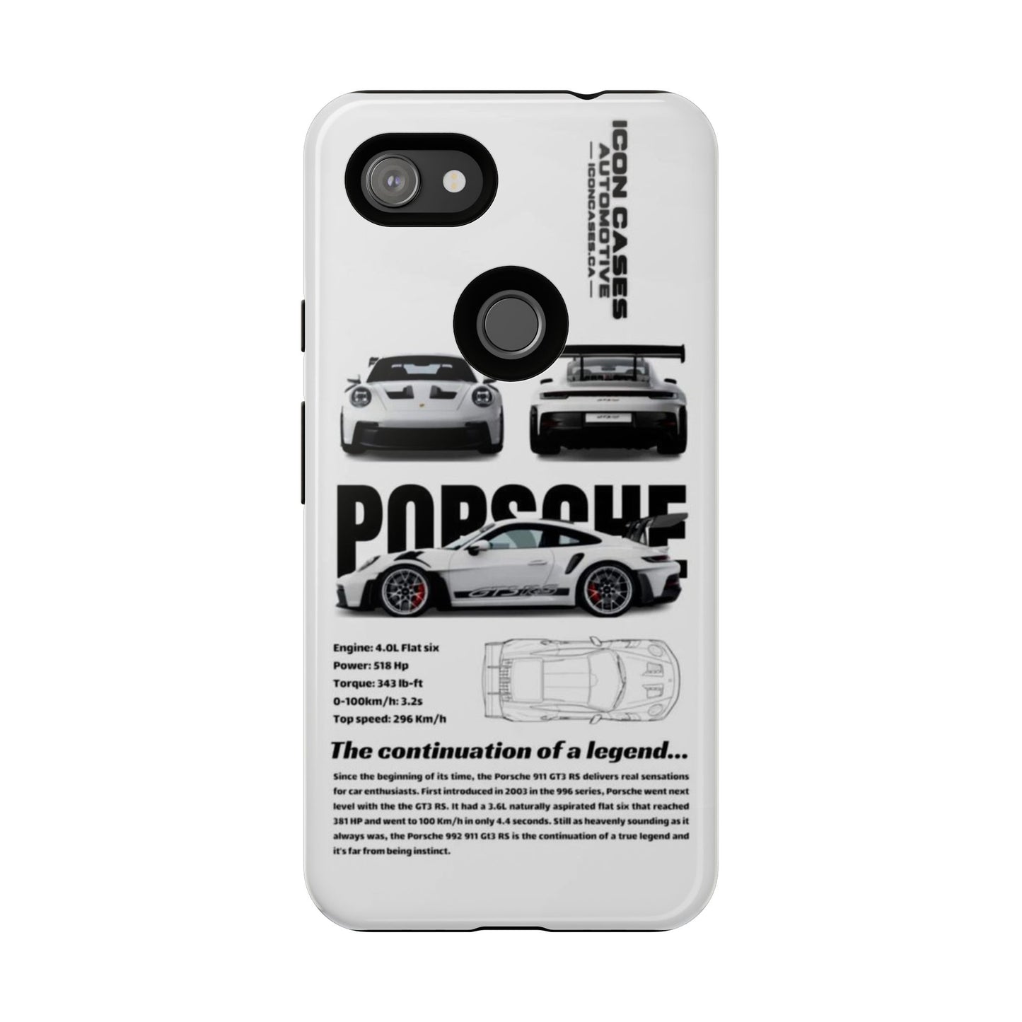 Porsche Phone Case, Tough Car Lover's Gift, Racing Enthusiast Accessory, Durable Auto Merchandise, Birthday Gift for Him