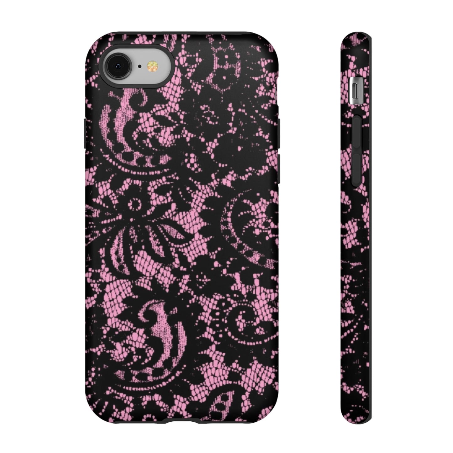 Phone Case — Pink Lace Floral Tough Protective Case