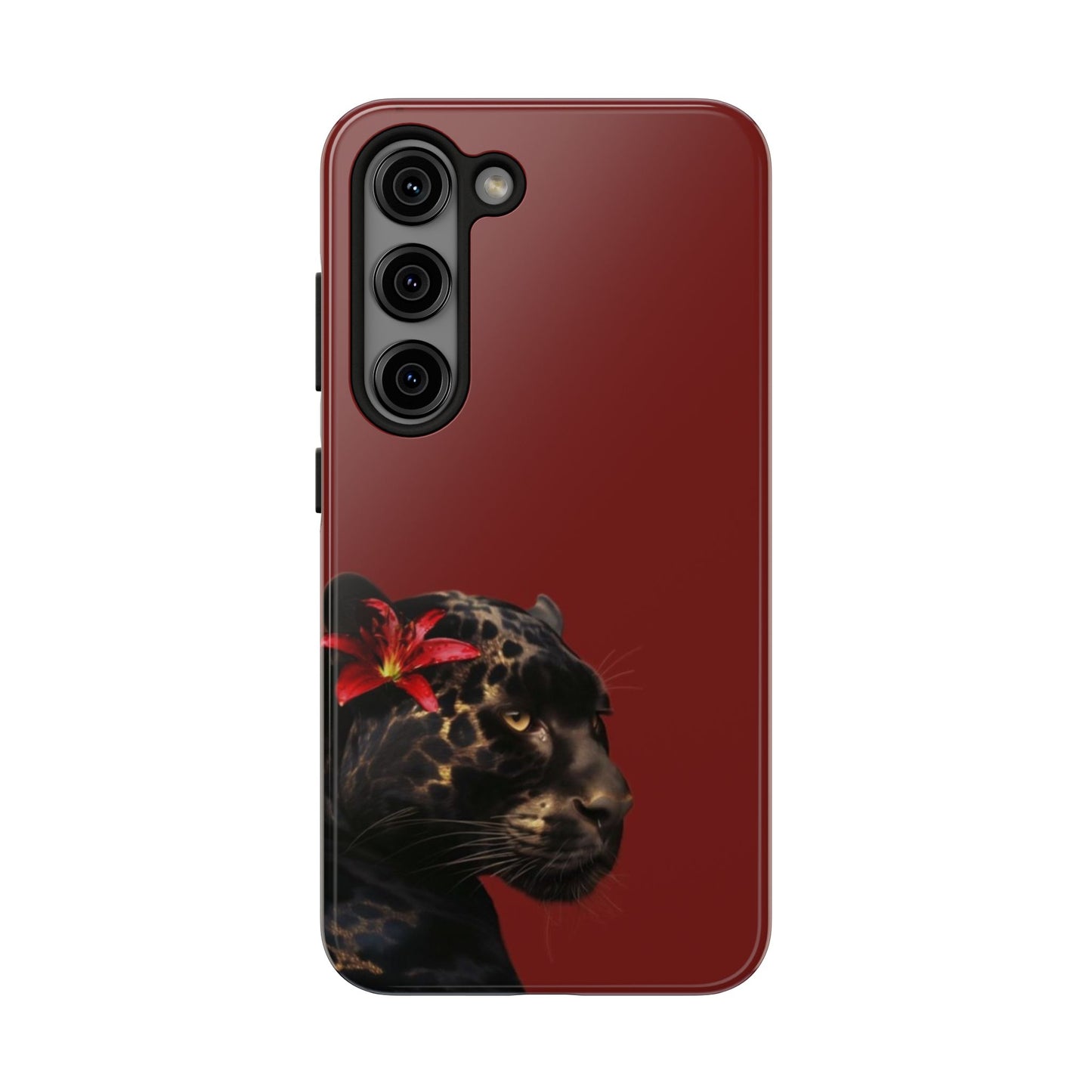 Wild Elegance Tough Phone Case with Panther Design