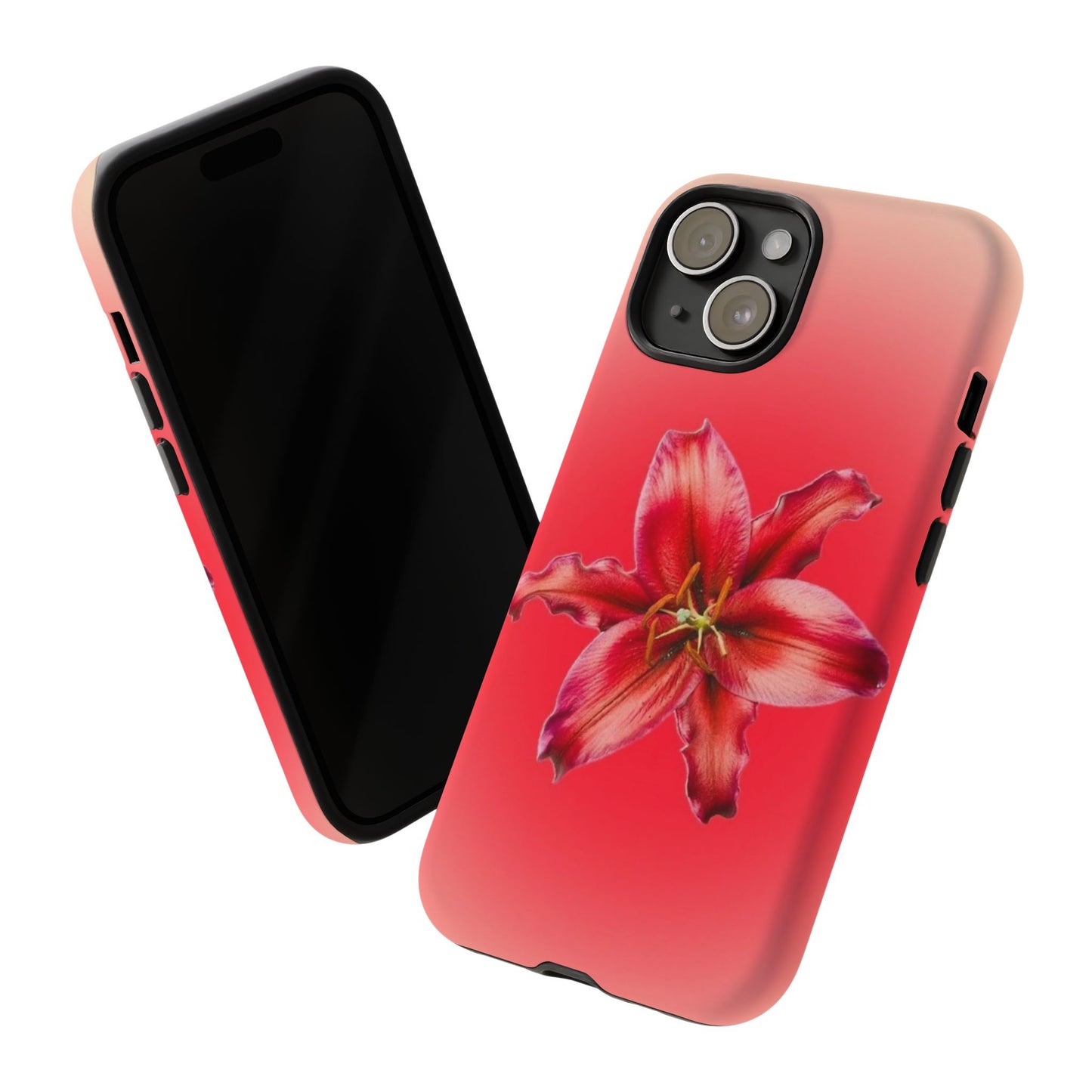 Phone Case - Vibrant Red Lily Glossy & Matte Tough Case
