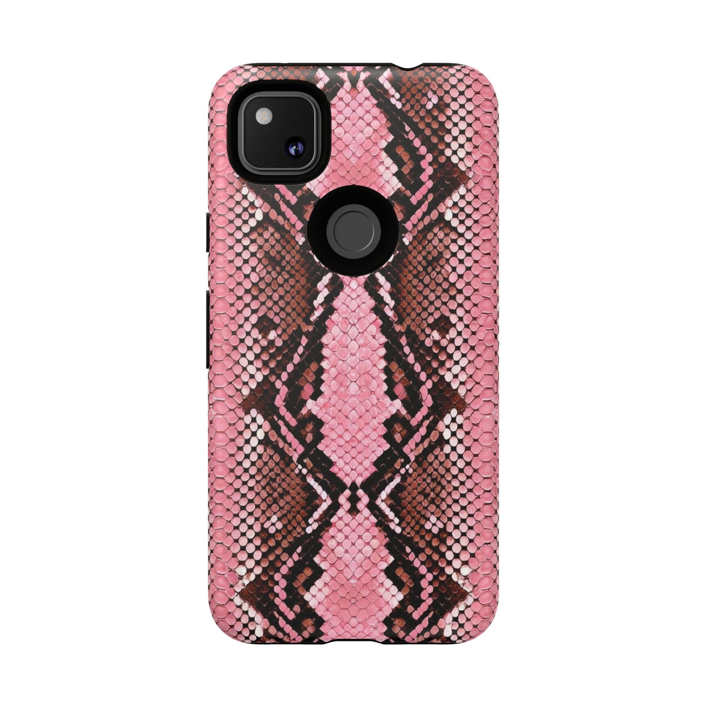 Pink Snake Skin Tough Phone Case — Protective Stylish iPhone Cover