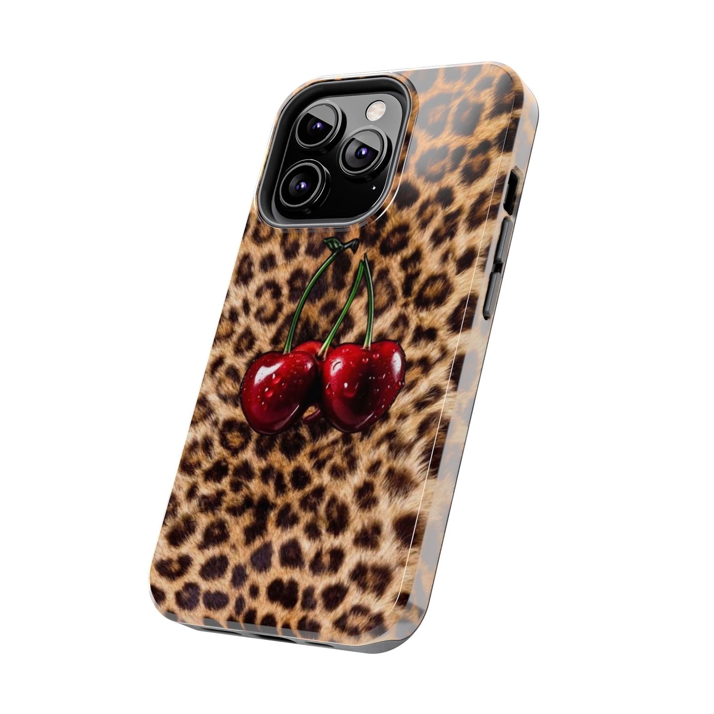 Wild Cherry Leopard Tough Phone Case - Stylish and Durable Protection