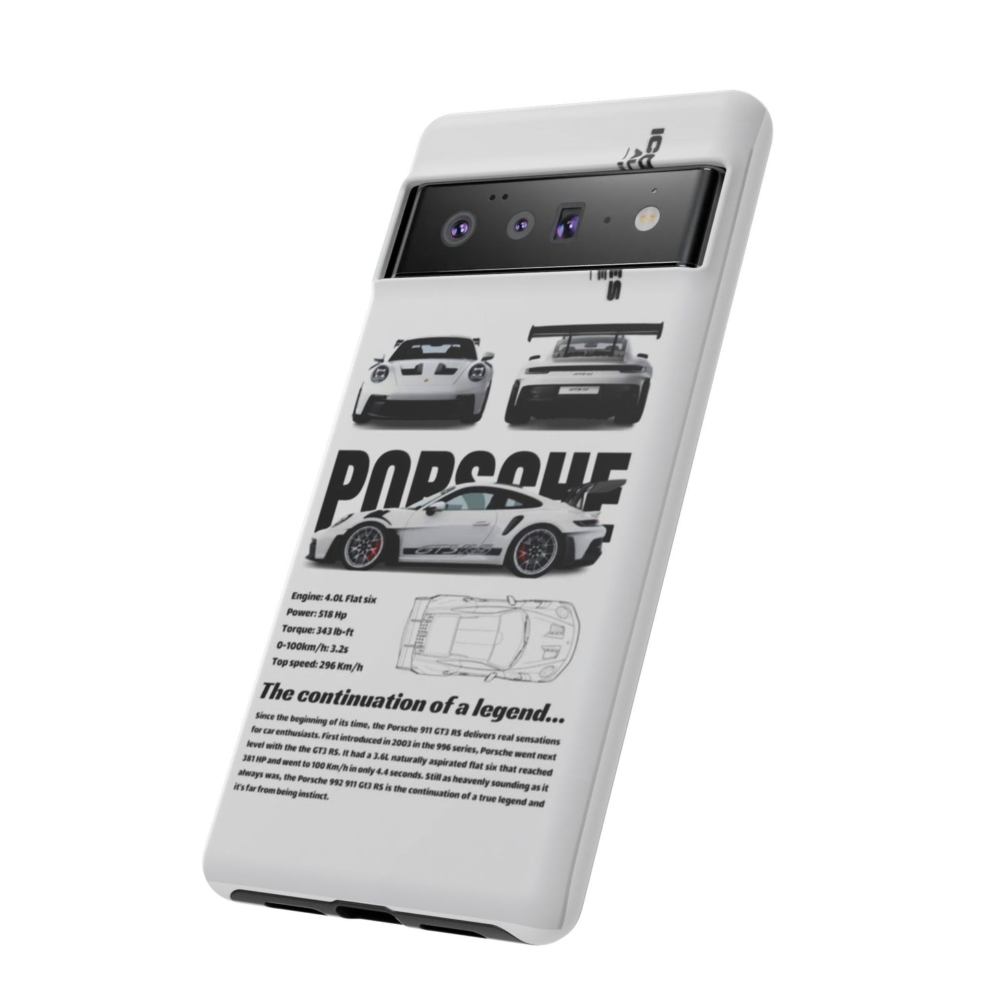 Porsche Phone Case, Tough Car Lover's Gift, Racing Enthusiast Accessory, Durable Auto Merchandise, Birthday Gift for Him