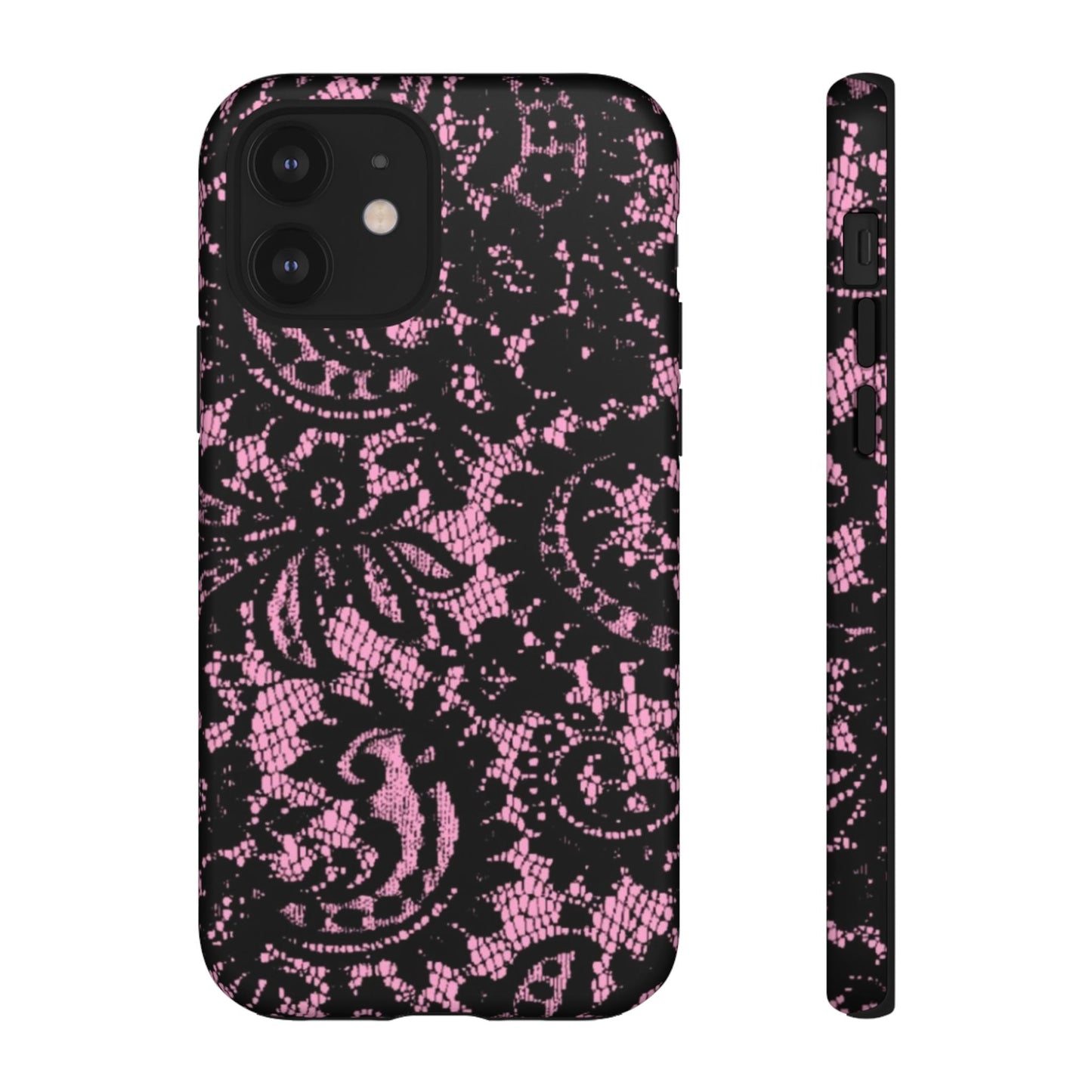 Phone Case — Pink Lace Floral Tough Protective Case