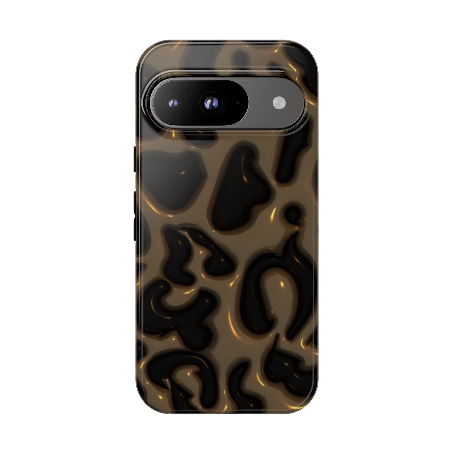 Leopard Gloss Tough Phone Case — Durable Protective iPhone Cover with Glossy Brown Animal Print