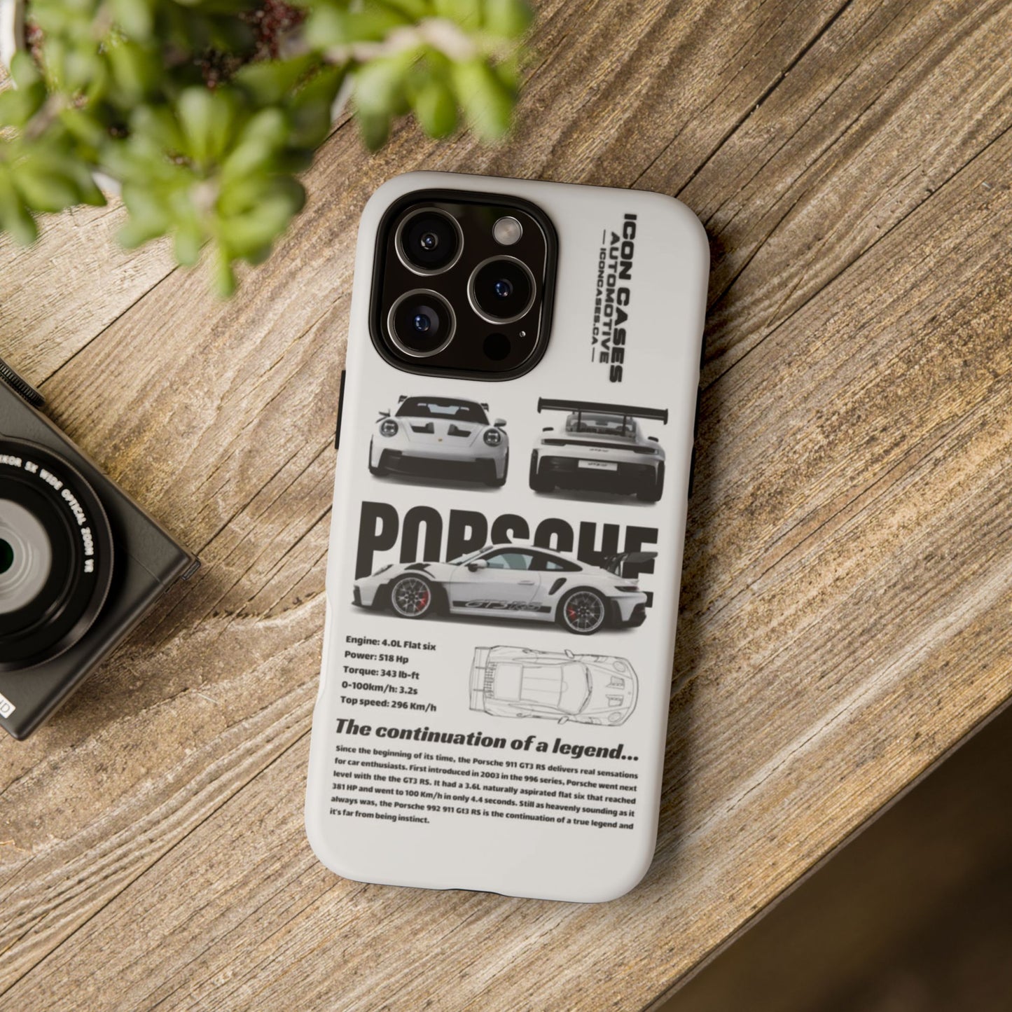 Porsche Phone Case, Tough Car Lover's Gift, Racing Enthusiast Accessory, Durable Auto Merchandise, Birthday Gift for Him