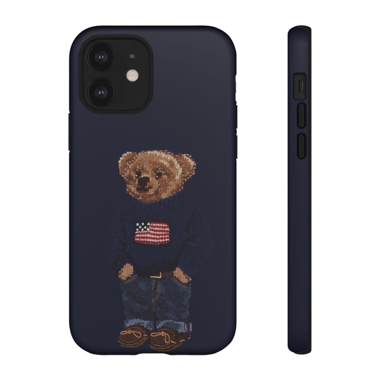 Patriotic Polo Bear Phone Case — Navy Protective Tough Case