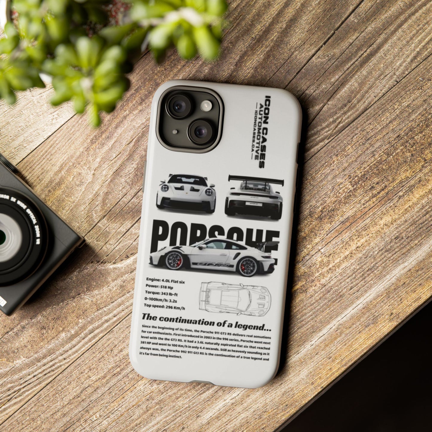 Porsche Phone Case, Tough Car Lover's Gift, Racing Enthusiast Accessory, Durable Auto Merchandise, Birthday Gift for Him