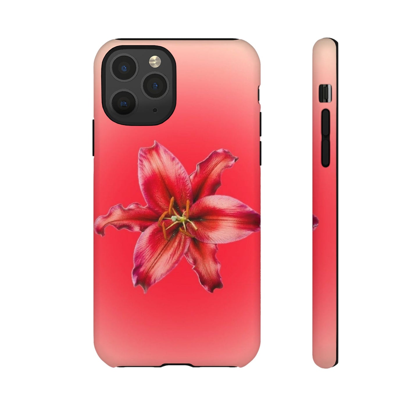 Phone Case - Vibrant Red Lily Glossy & Matte Tough Case