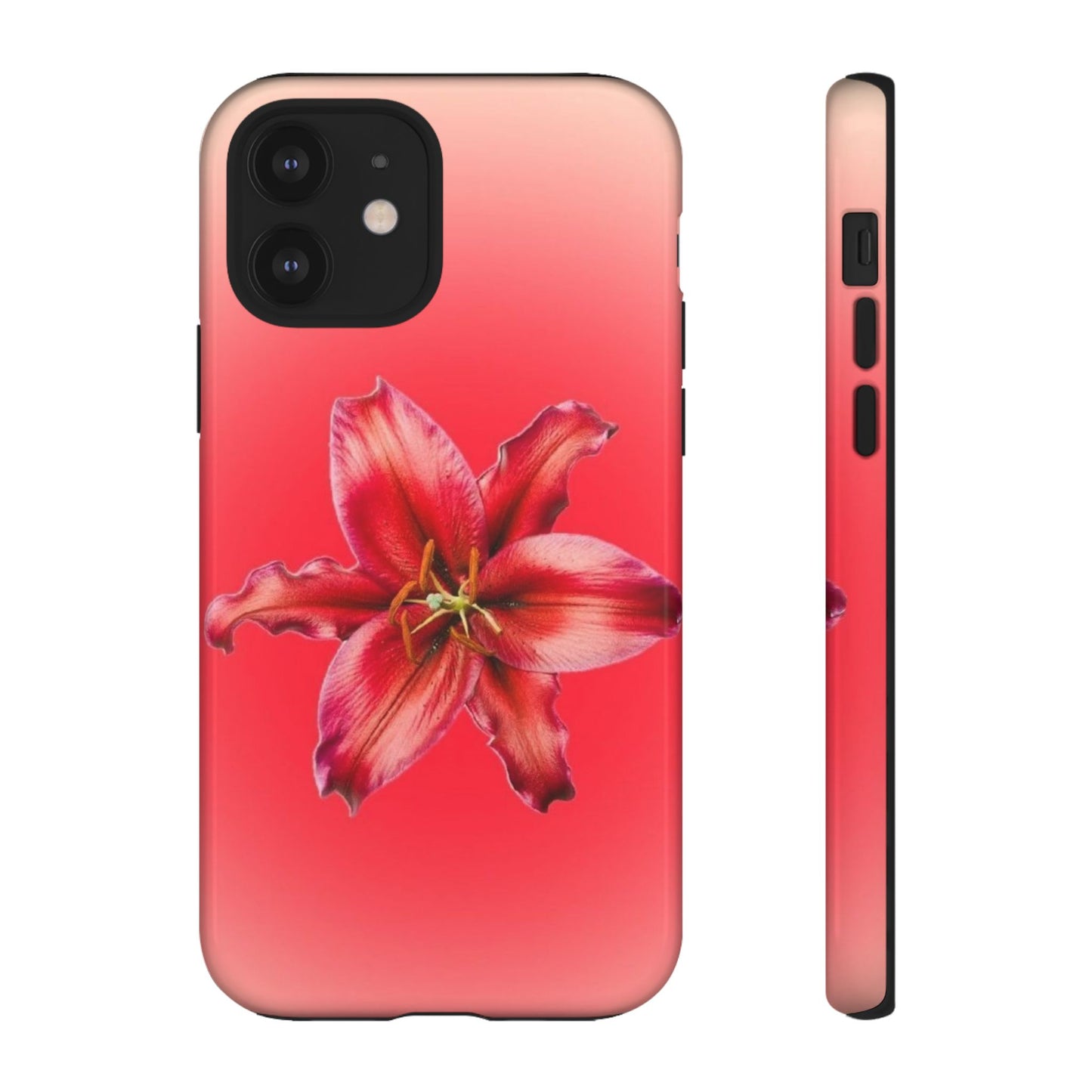 Phone Case - Vibrant Red Lily Glossy & Matte Tough Case