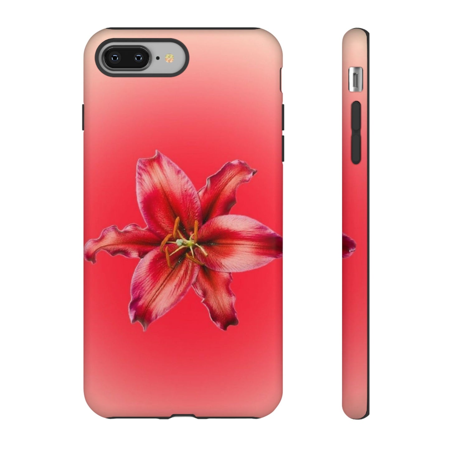 Phone Case - Vibrant Red Lily Glossy & Matte Tough Case