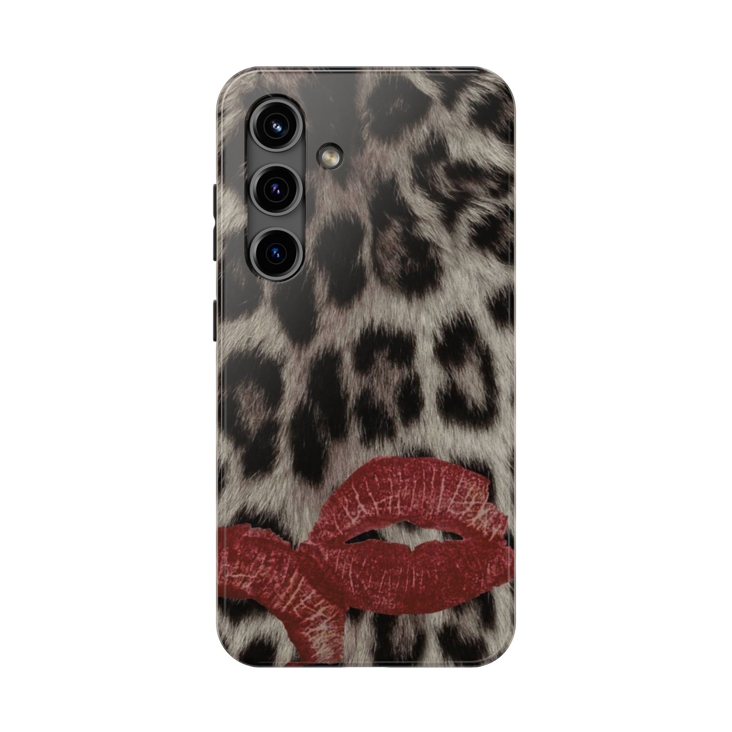 Wild Kiss Leopard Print Phone Case - Tough, Stylish Protection for Trendsetters
