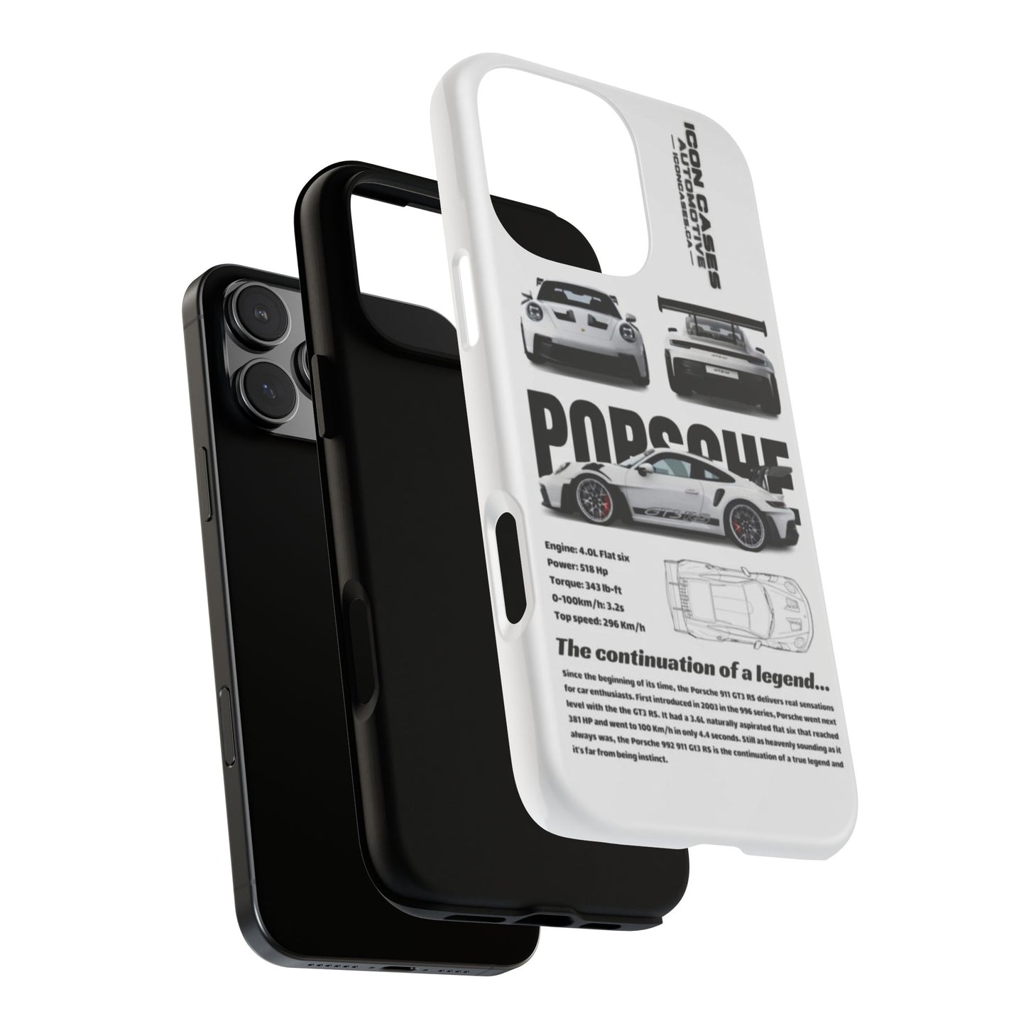 Porsche Phone Case, Tough Car Lover's Gift, Racing Enthusiast Accessory, Durable Auto Merchandise, Birthday Gift for Him